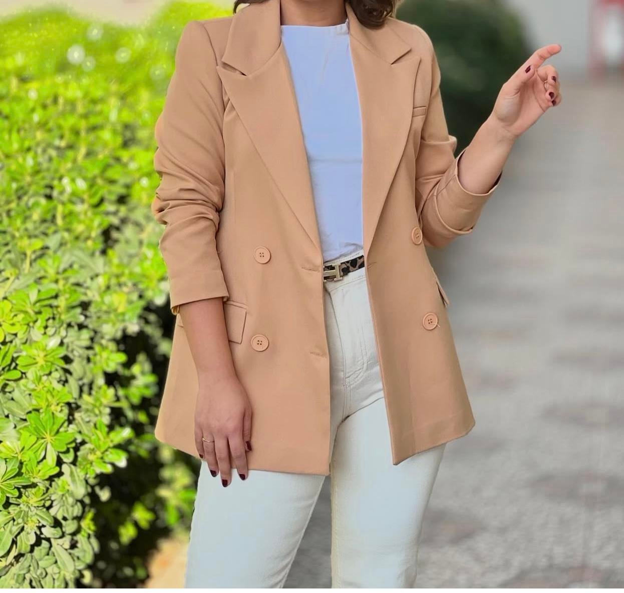 Karamel Blazer Ceket