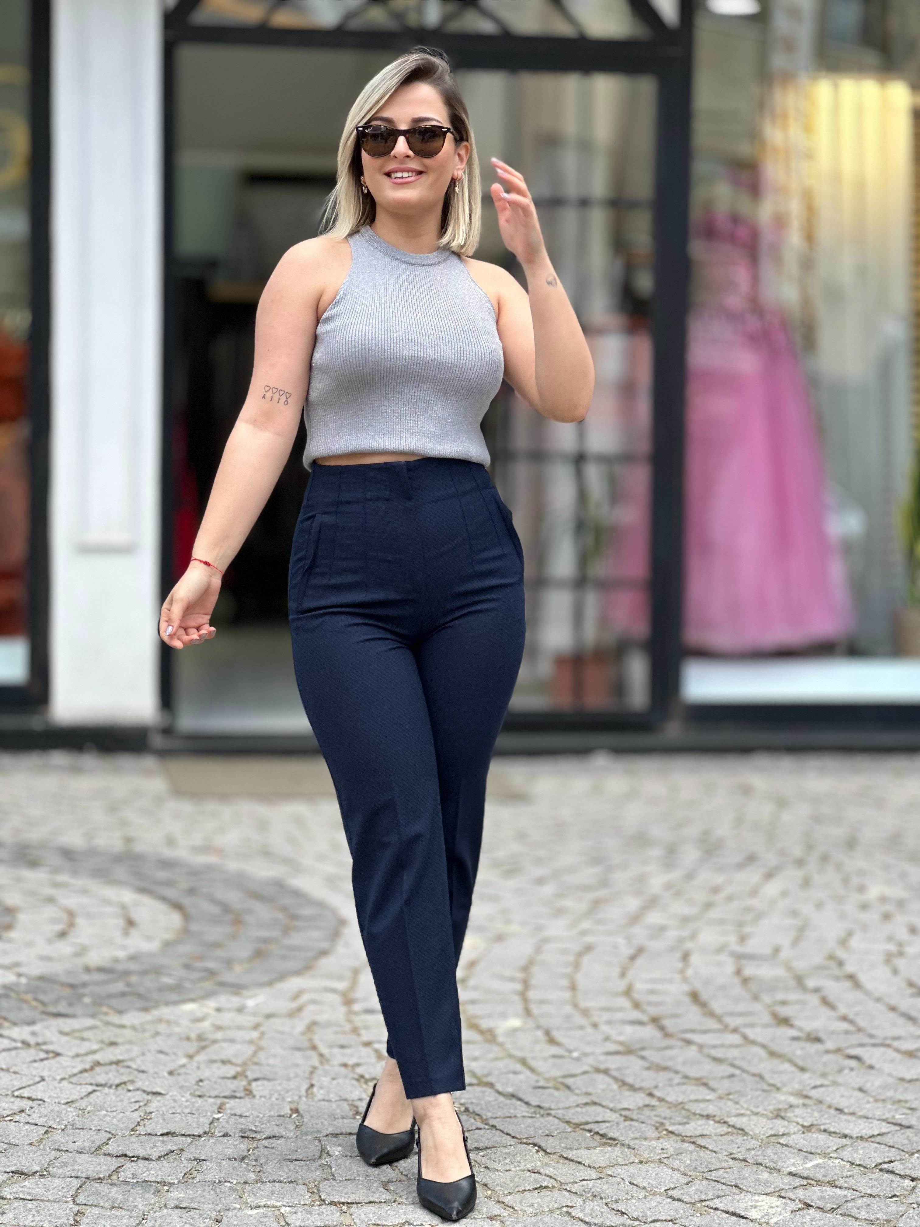 Karol Marka Pensli Pantalon Lacivert 
