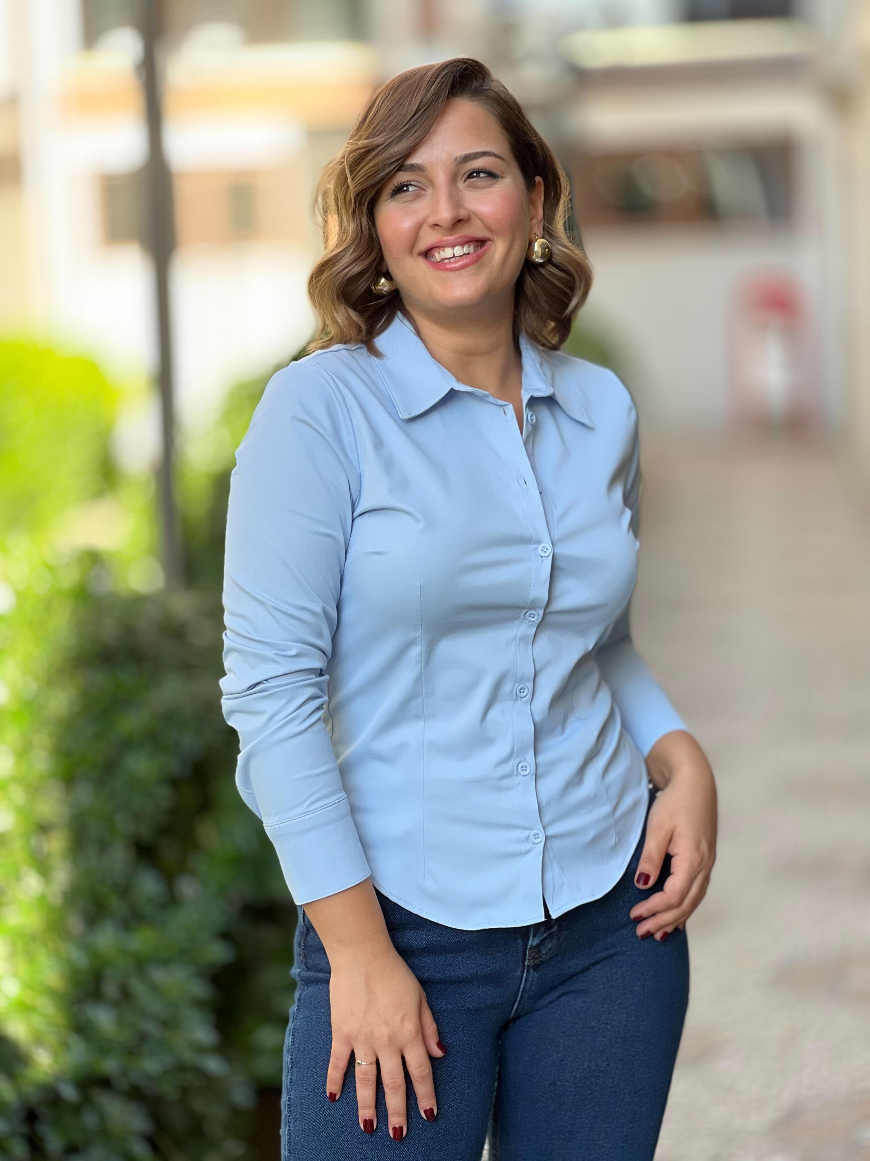 Karol Mavi Fit Kalıp Gömlek