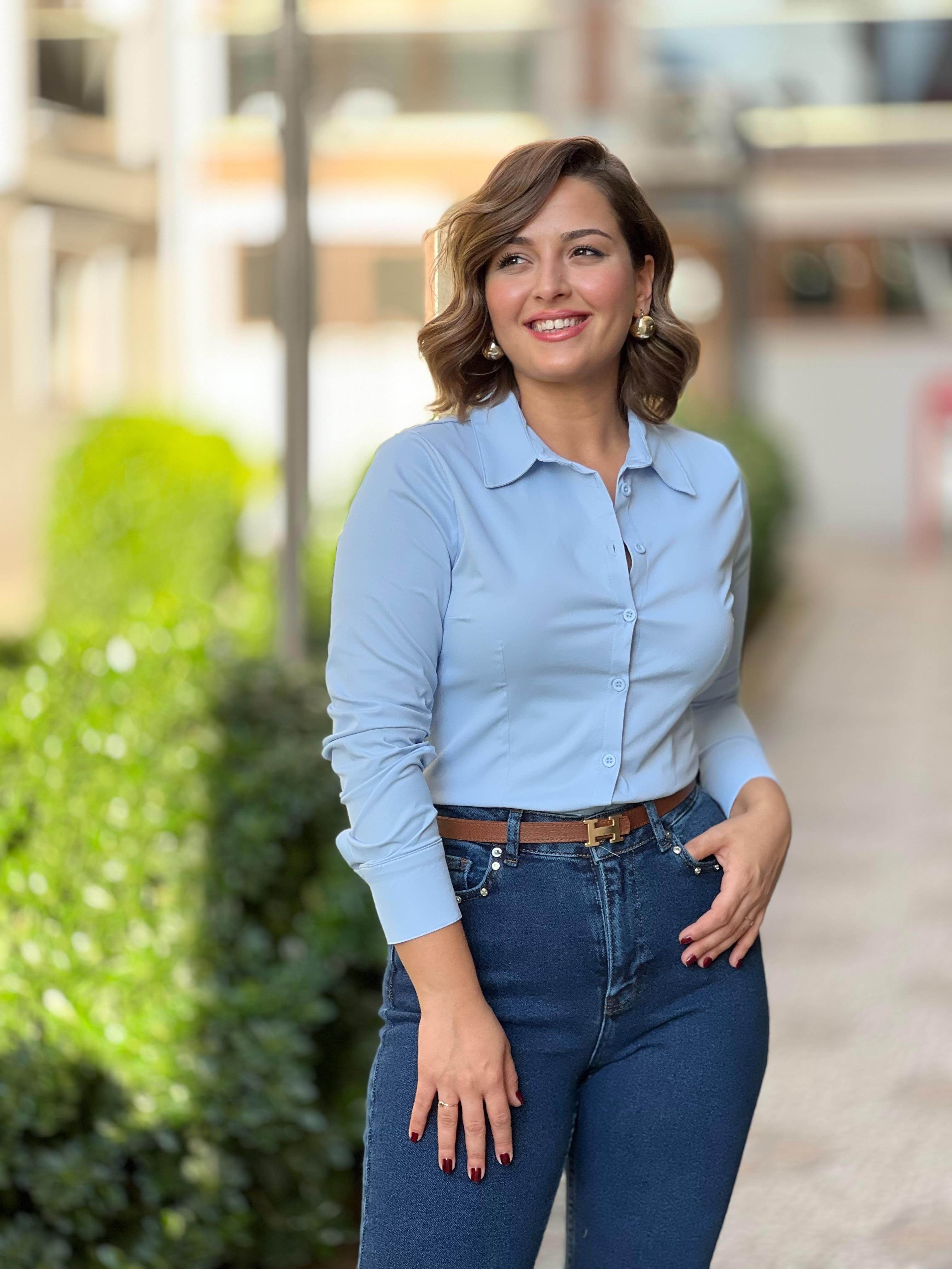 Karol Mavi Fit Kalıp Gömlek