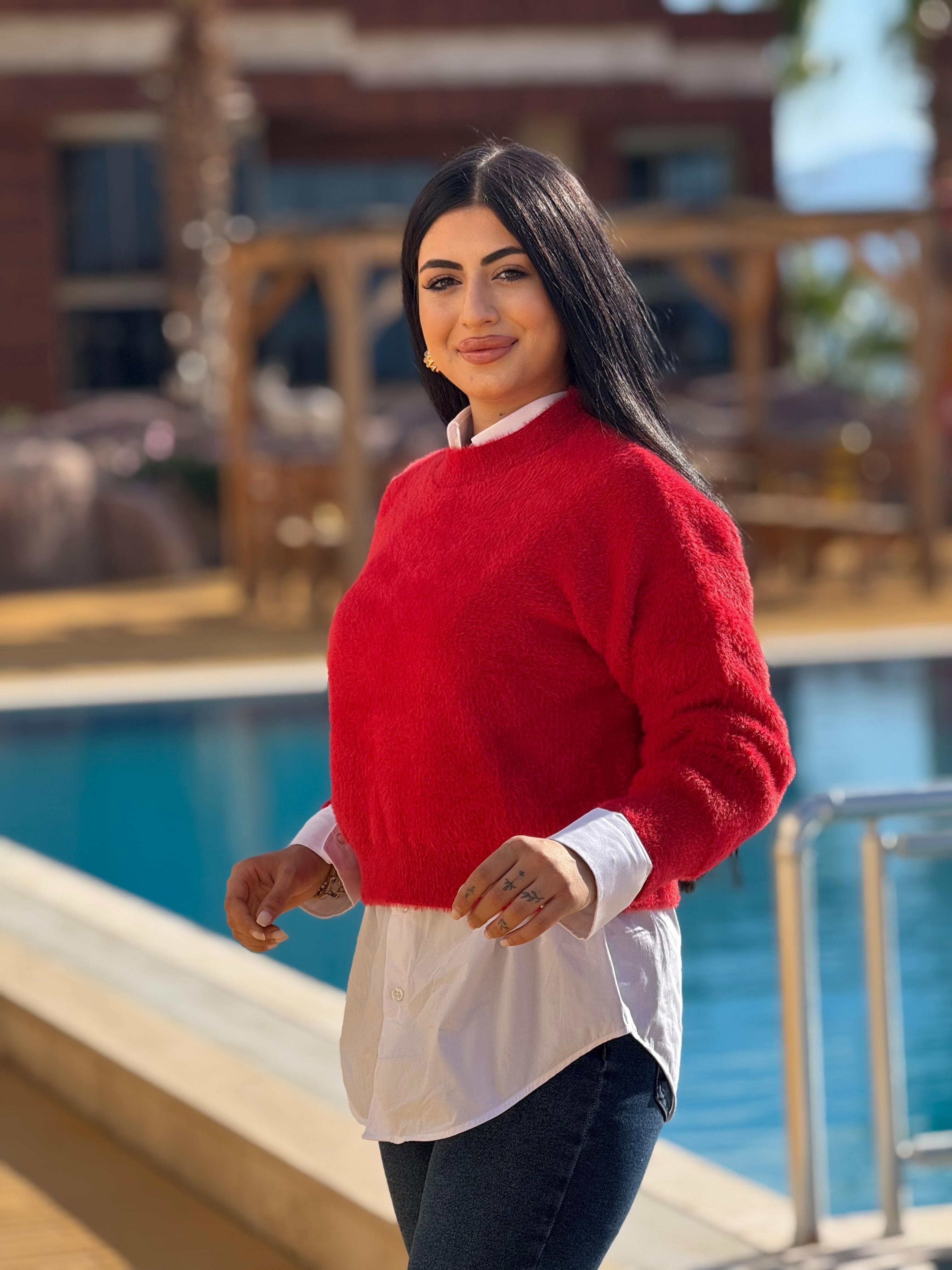 Kırmzı Yumoş Kazak 