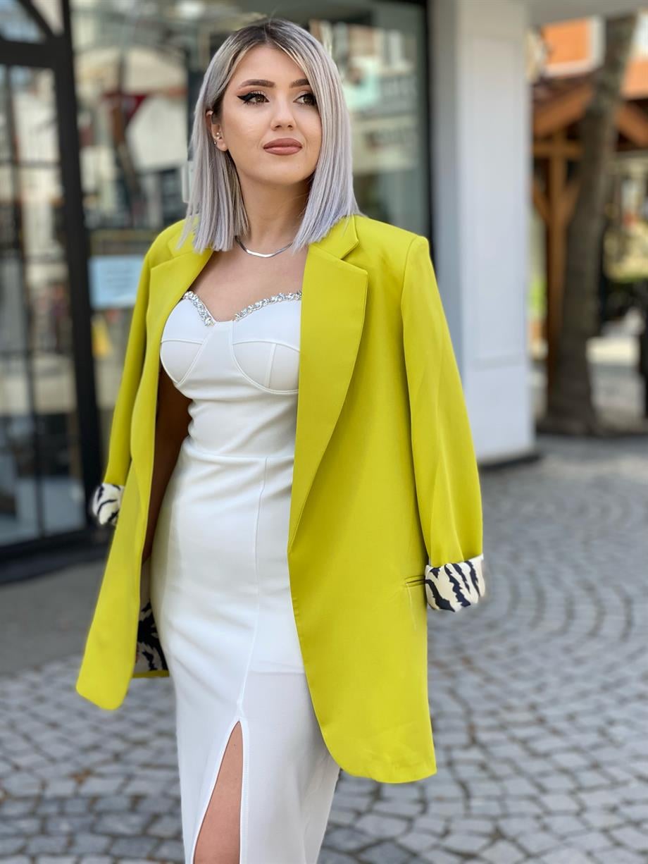 Kivi Çift Yırtmaçlı Blazer Ceket