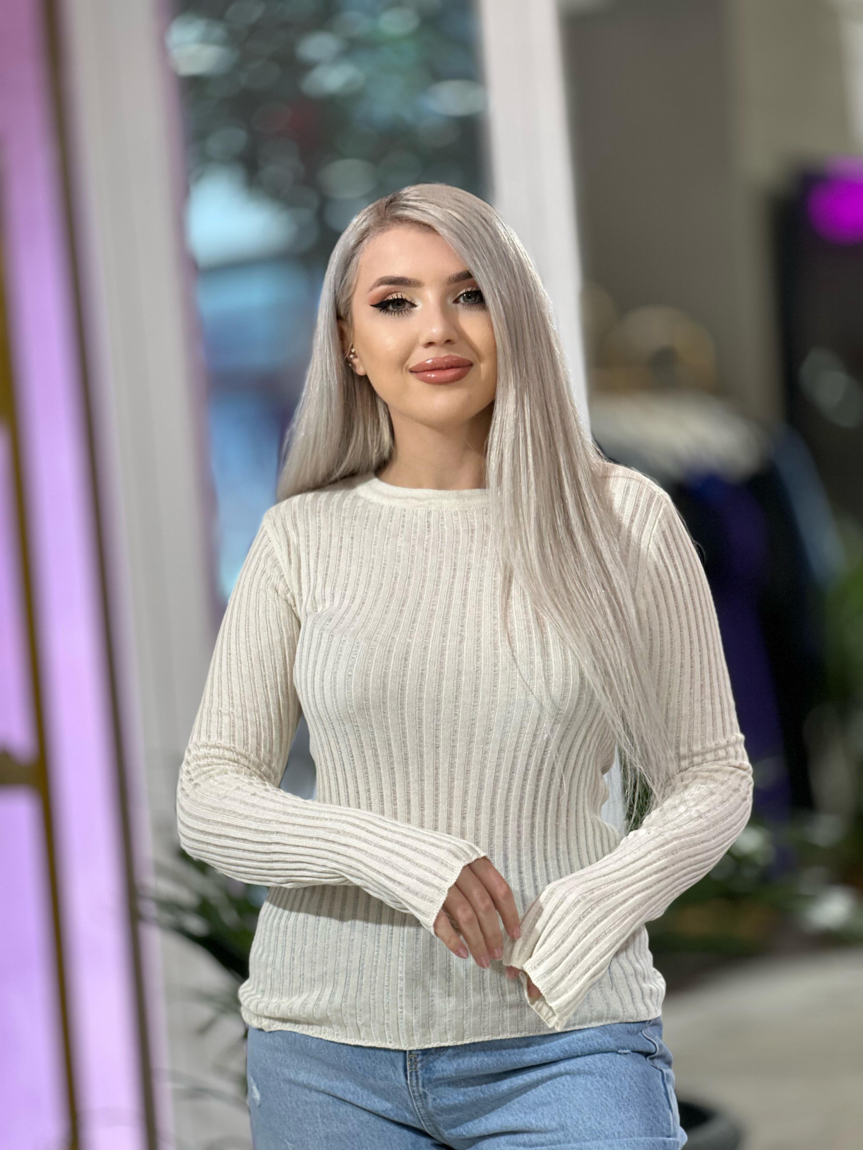 Lacivert Ajurlu Triko