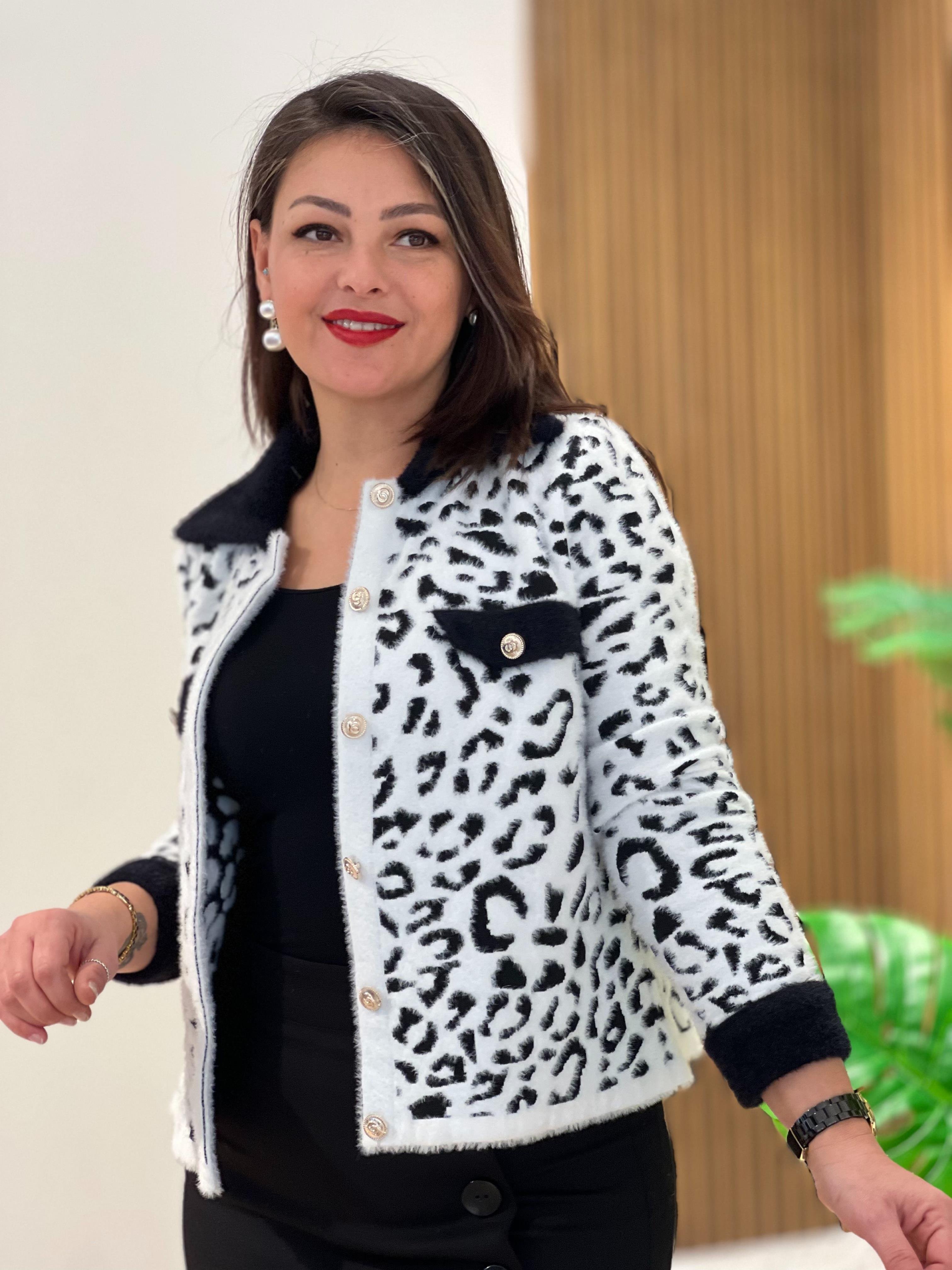 Leopar Ceket Hırka