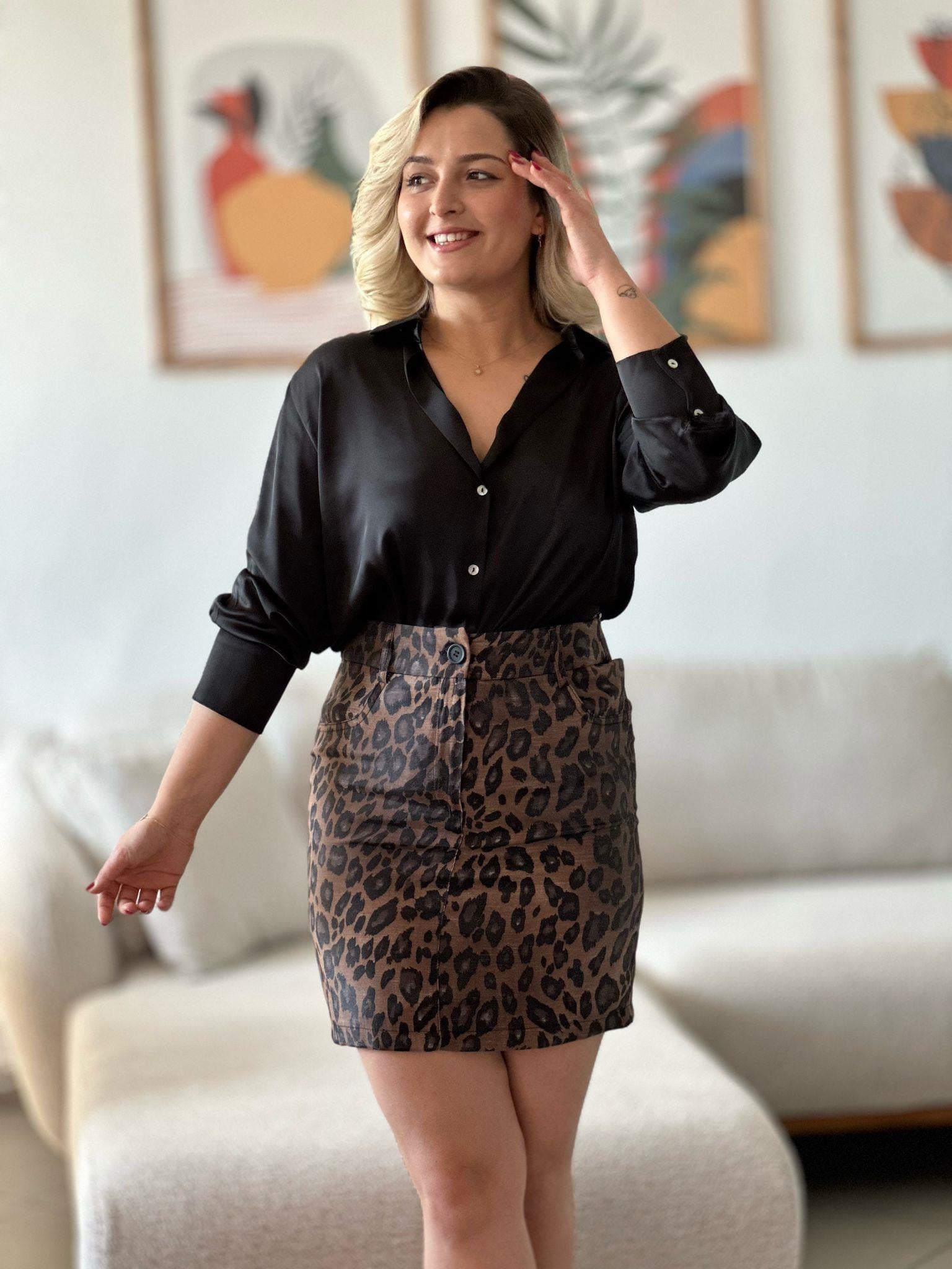 Leopar Saten Etek
