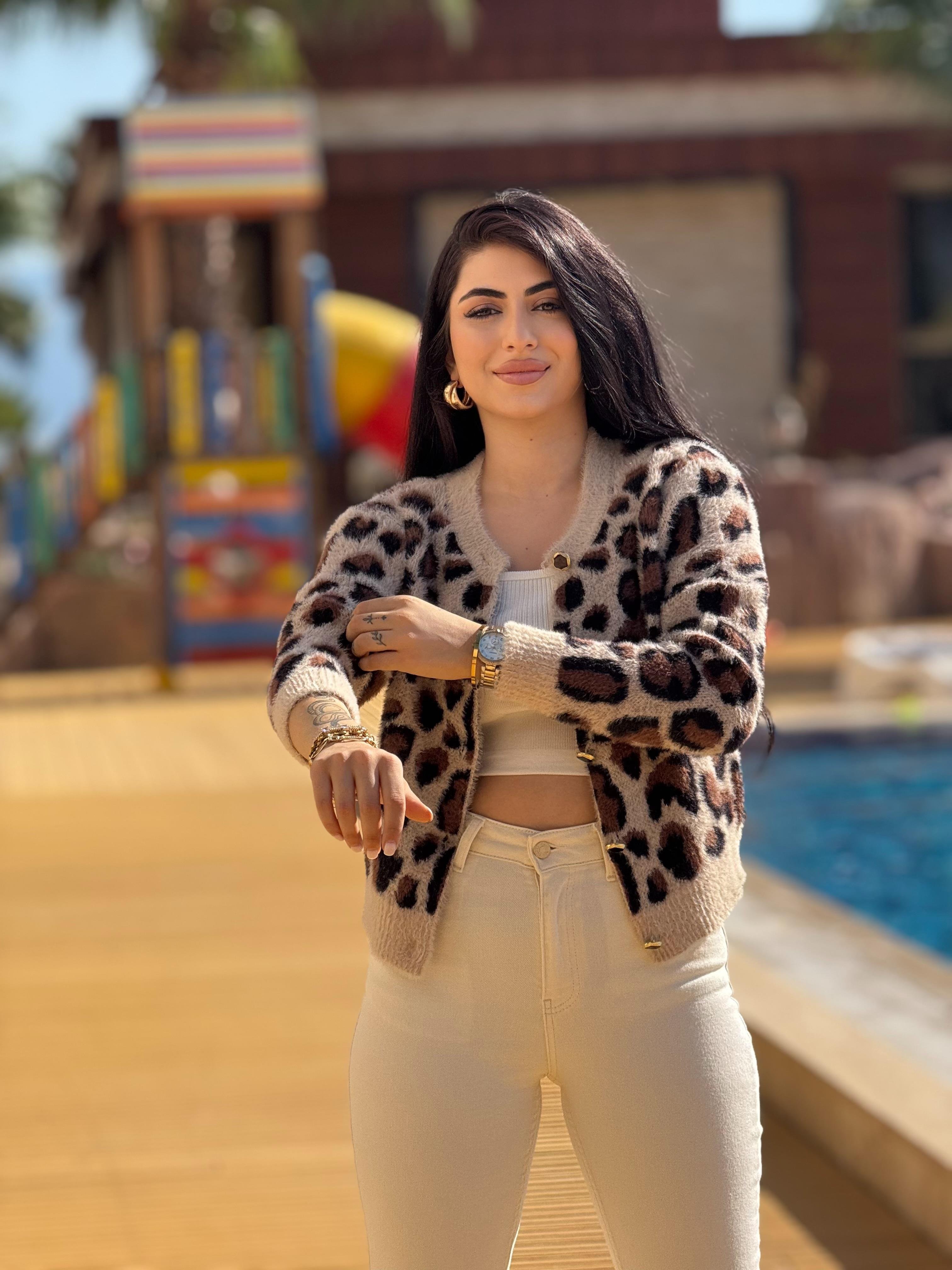 Leopar Taş Hırka 
