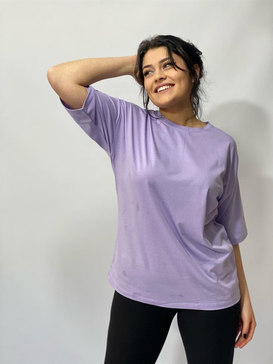 Lila Basic Tişört
