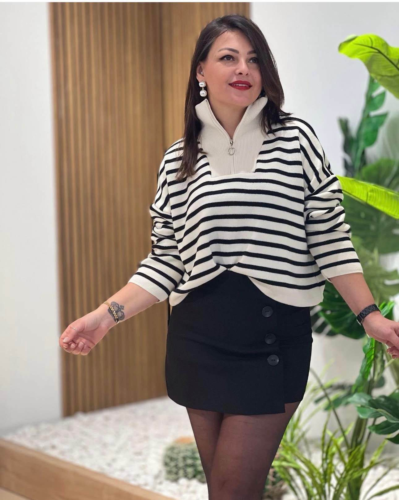 Marin Fermuarlı Kazak