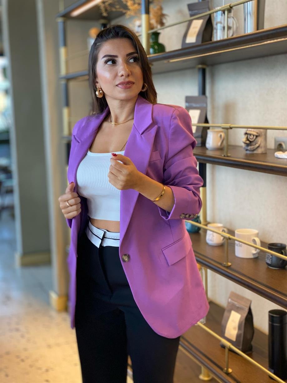 Mor Fit Blazer Ceket 