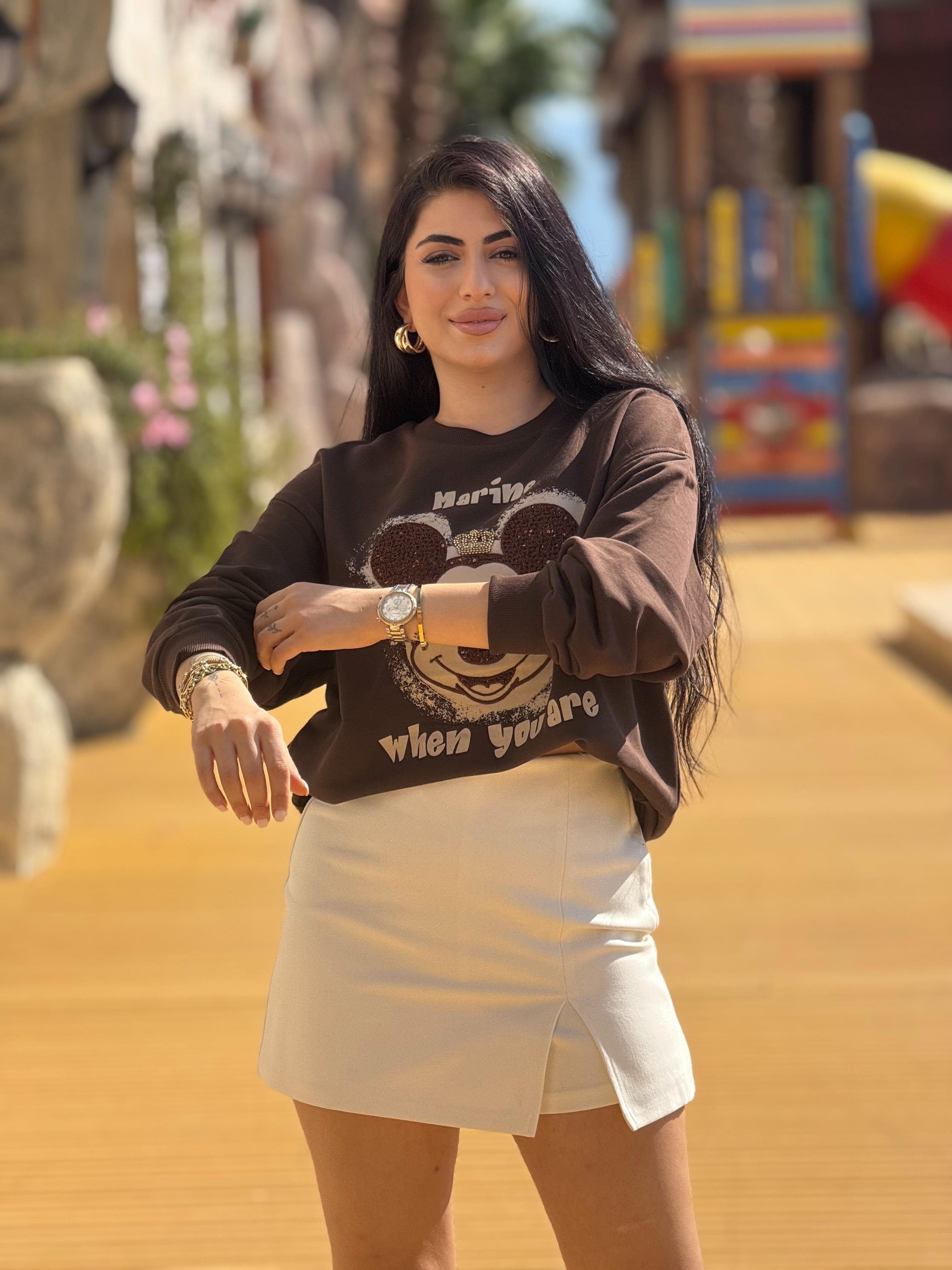 Mouse Sweat 2 İplik Kahve