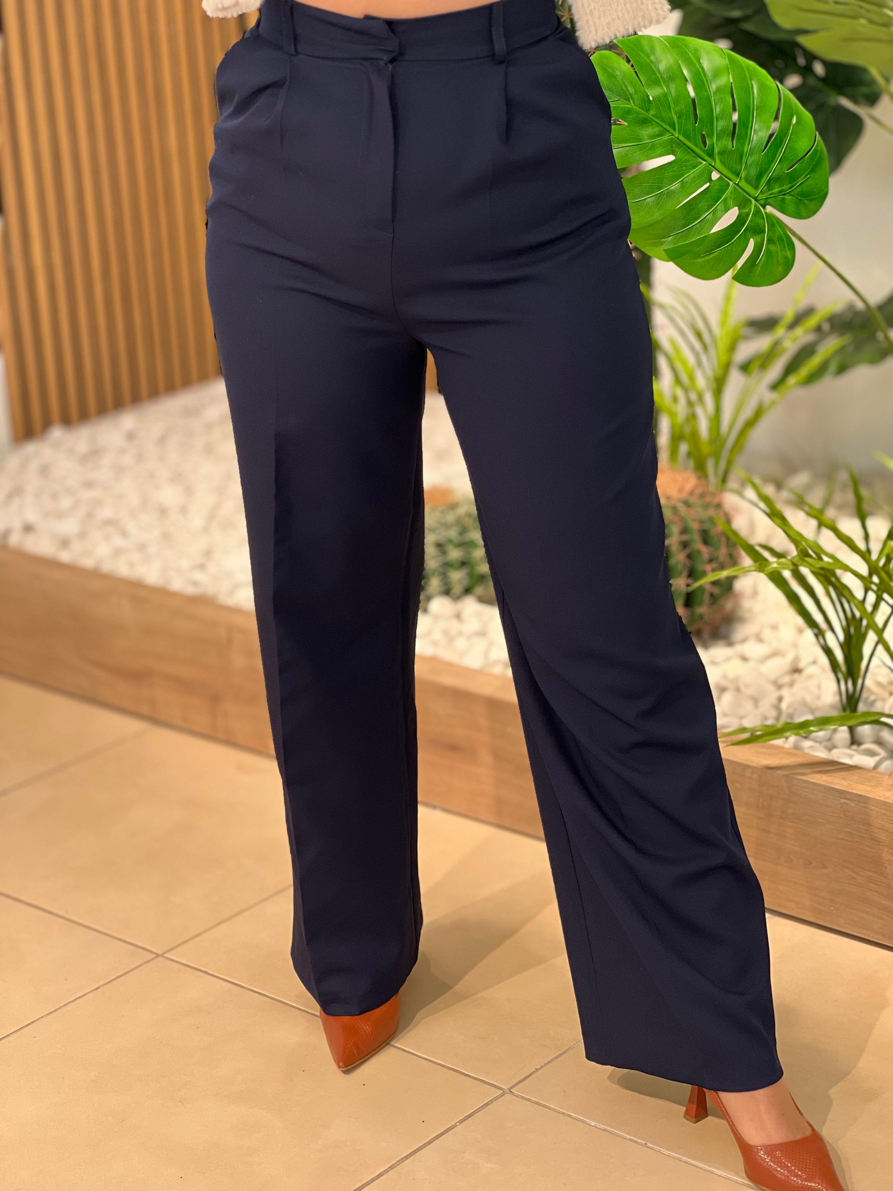 Orj Marka Lacivert Palazzo Pantalon