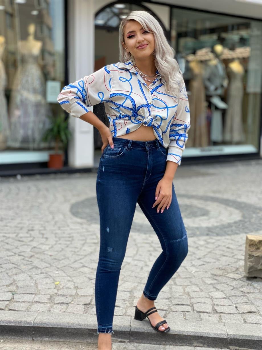 Orjinal Marka Yüksel Bel Korseli Skinny Jean 