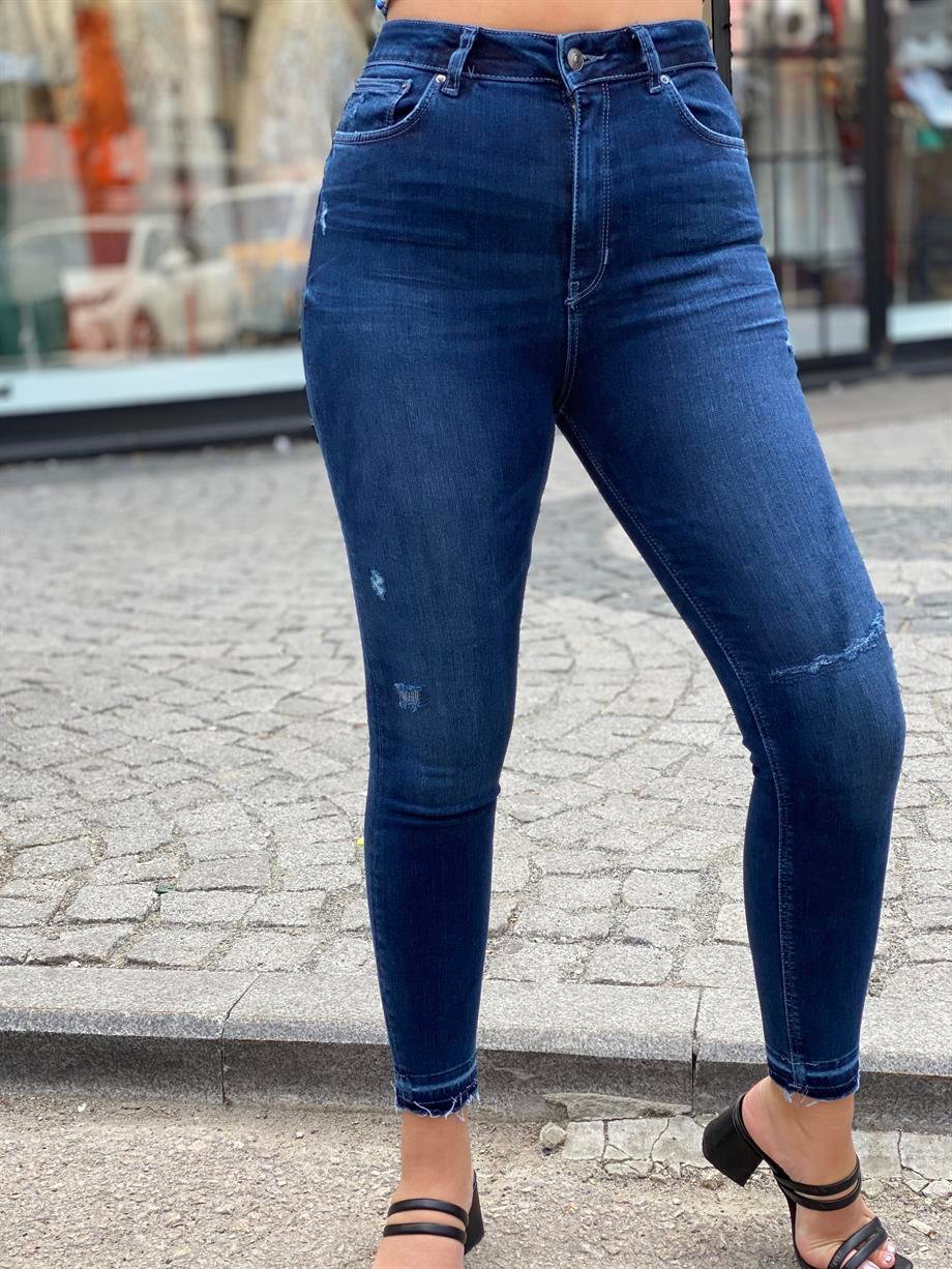 Orjinal Marka Yüksel Bel Korseli Skinny Jean 
