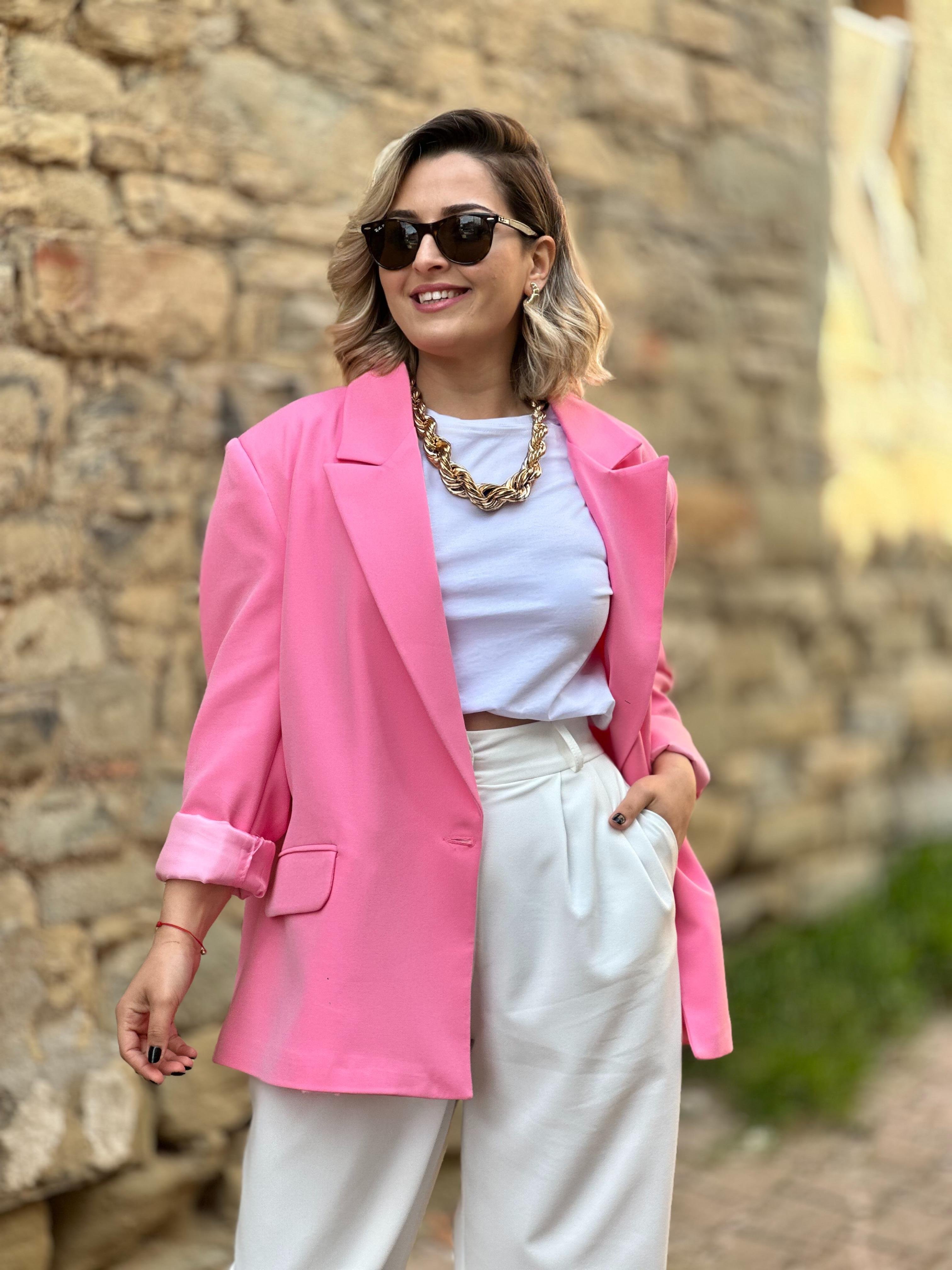 Pembe Blazer Ceket