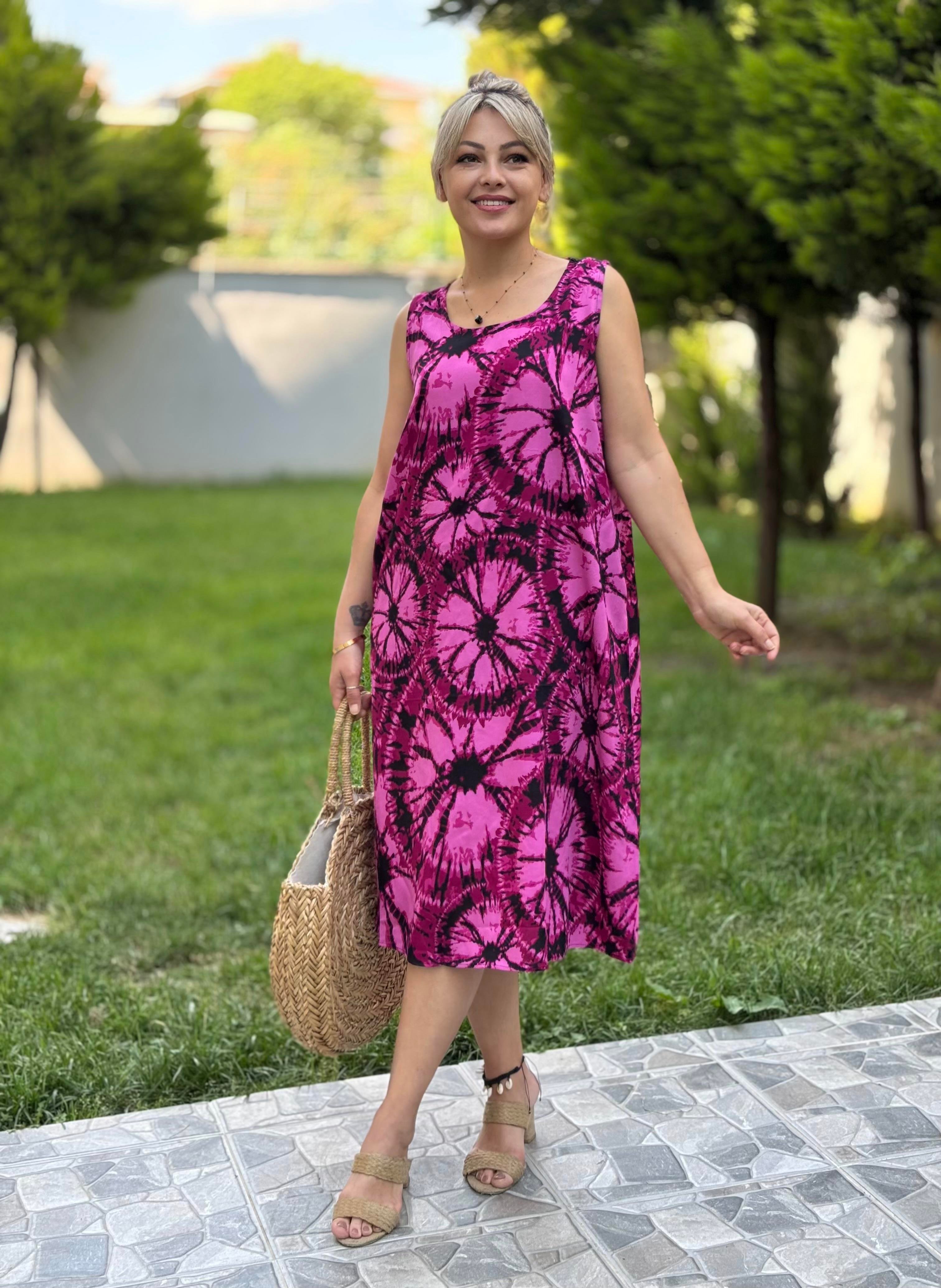 Pembe Cepli Atlet Elbise
