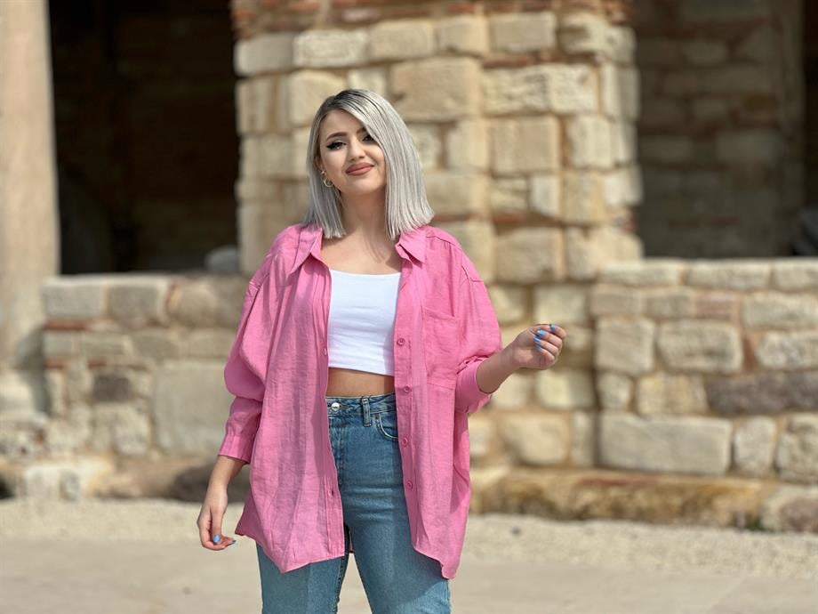 Pembe Salaş Gömlek 