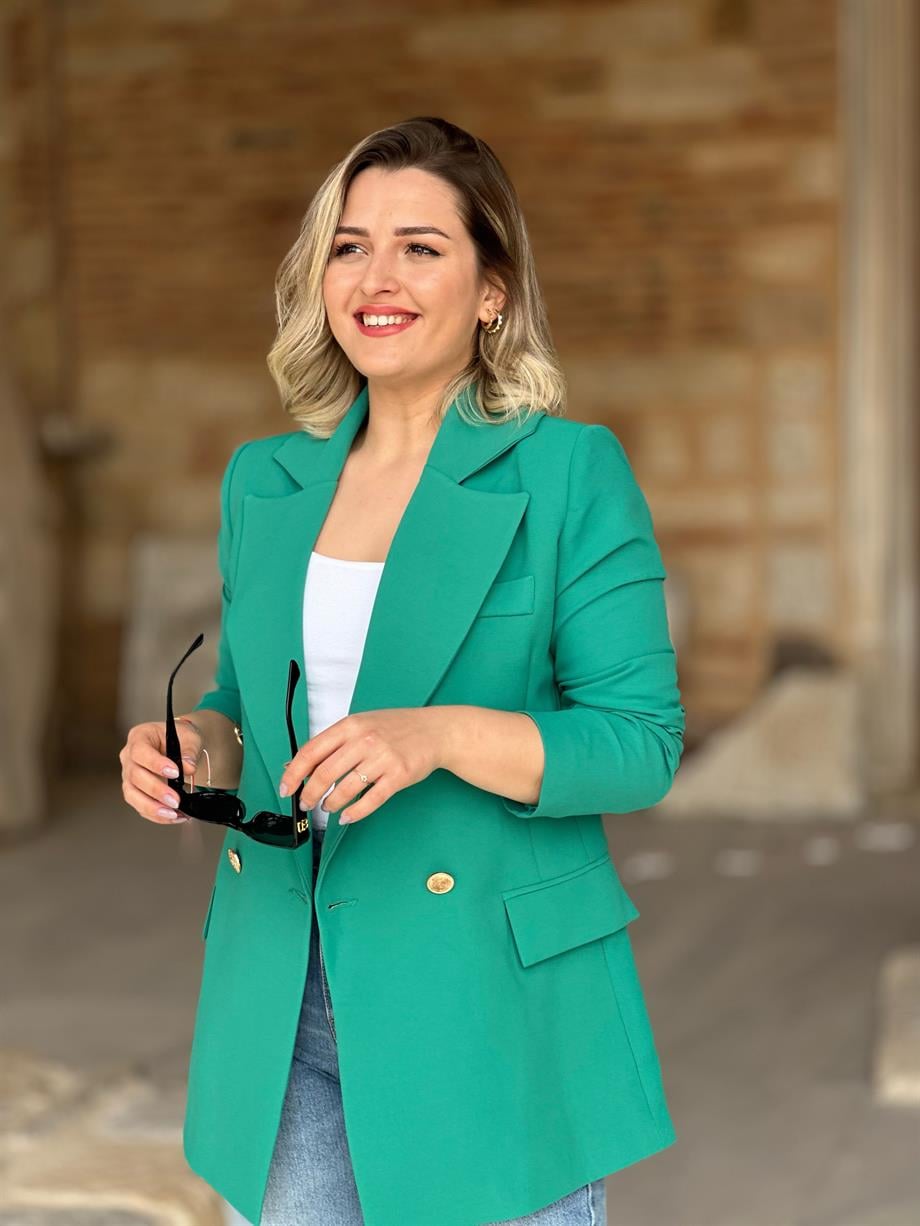 Petrol Yeşili Blazer Ceket