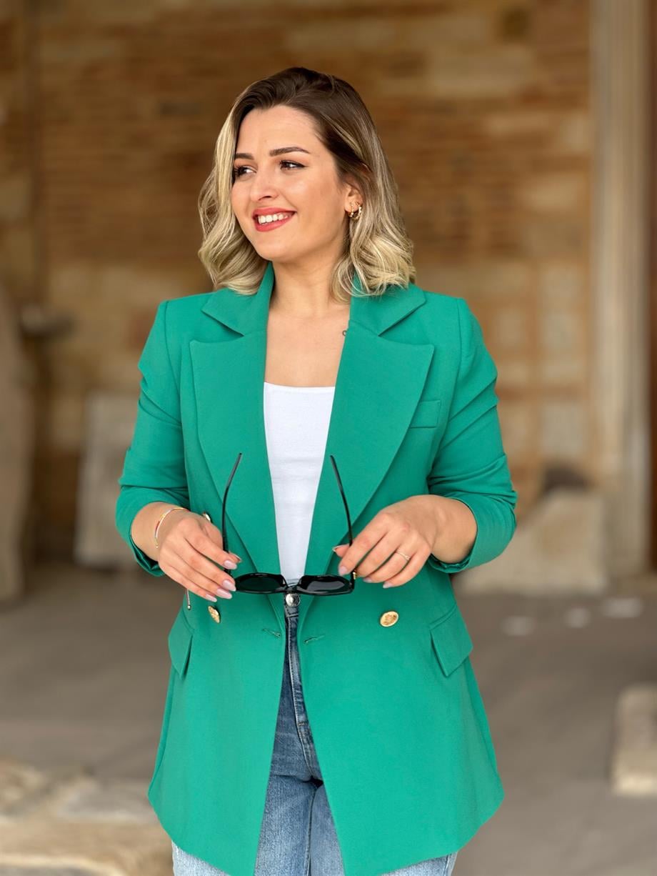Petrol Yeşili Blazer Ceket