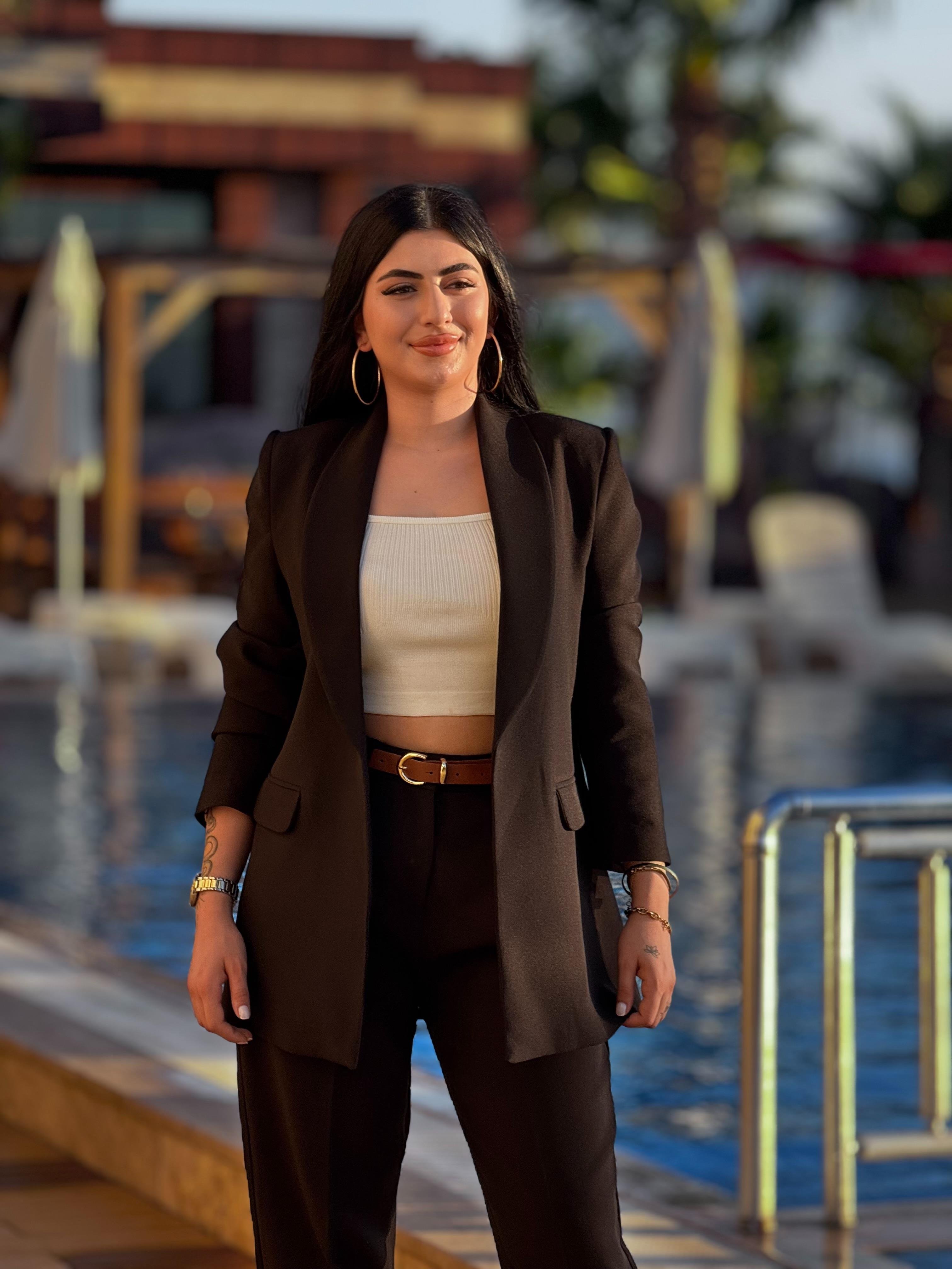 Premium Kalite Duble Kumaş Siyah Takım