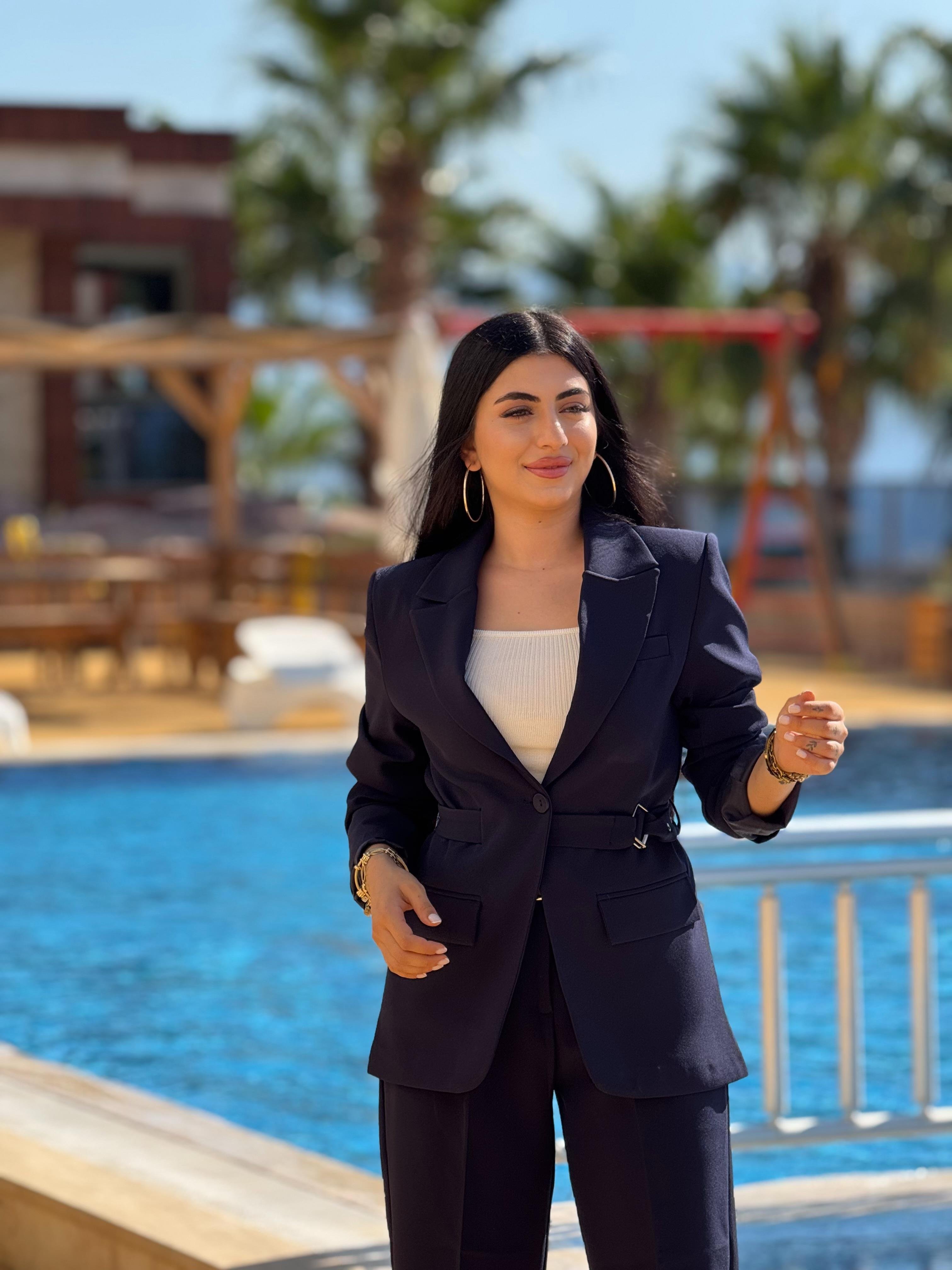 Premium Kalite Kemerli Lacivert Takım