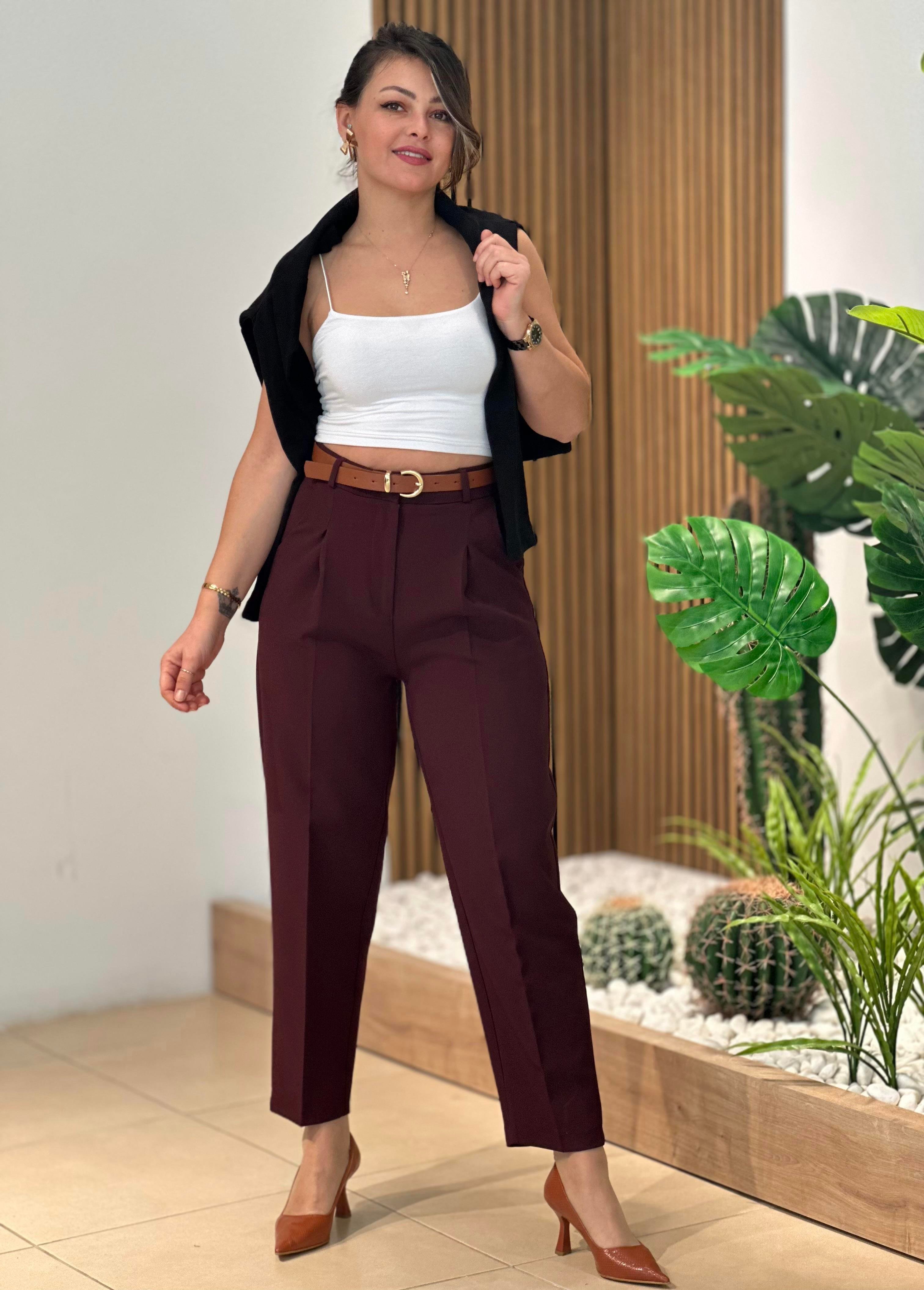 Premium Mürdüm Havuç Pantalon 