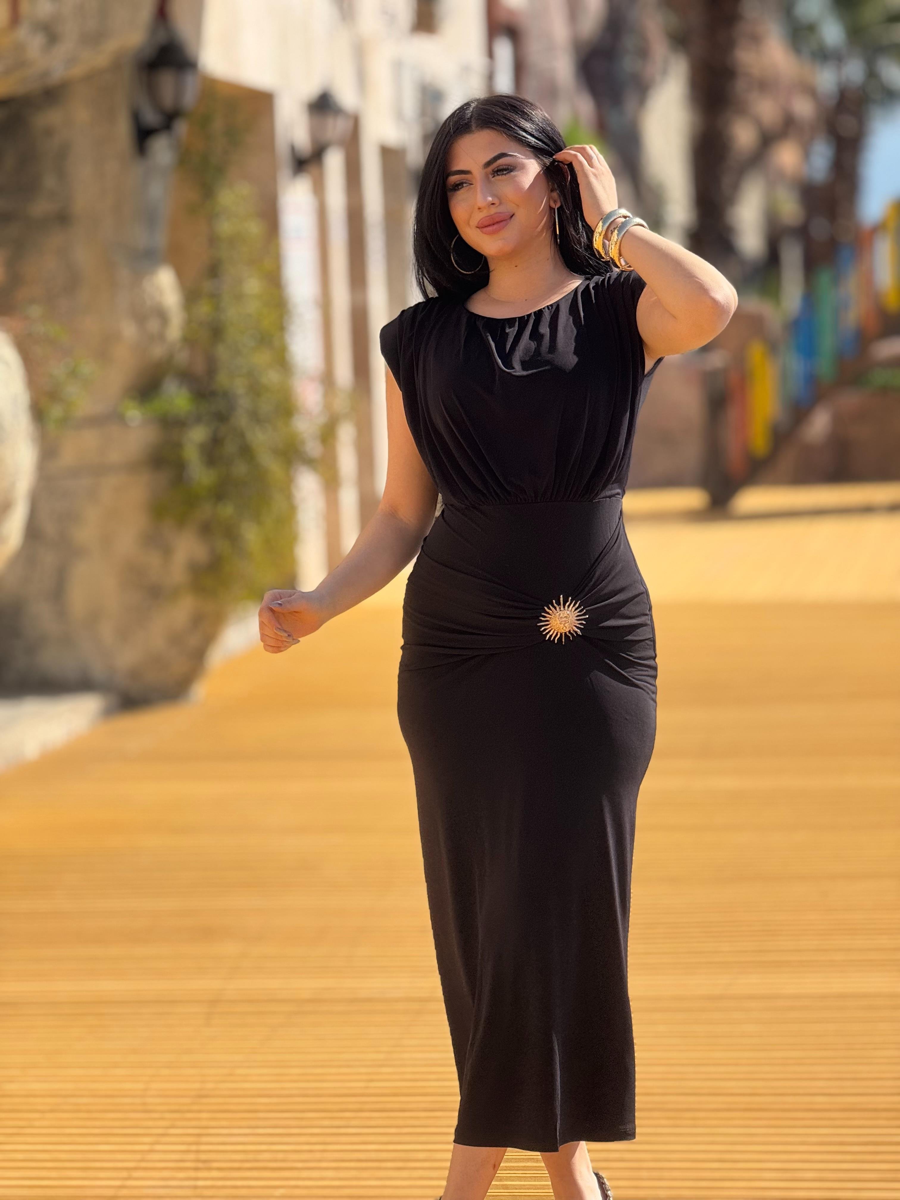 Premium Seri Gold Tokalı Elbise