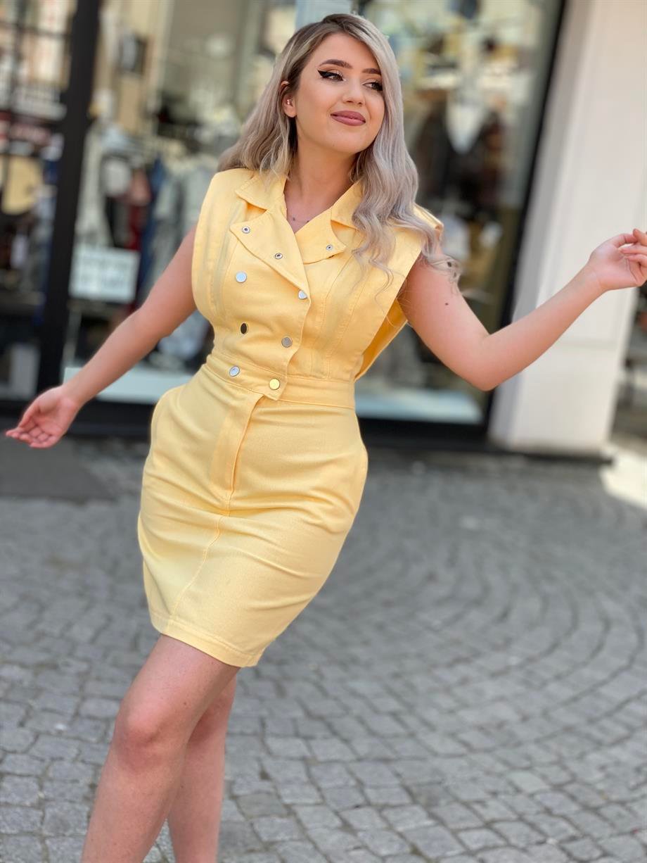 Sarı Jean Elbise 