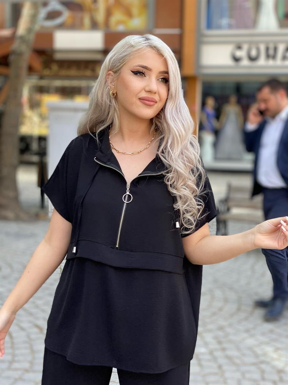 Siyah Ayrobin Keten Takım 