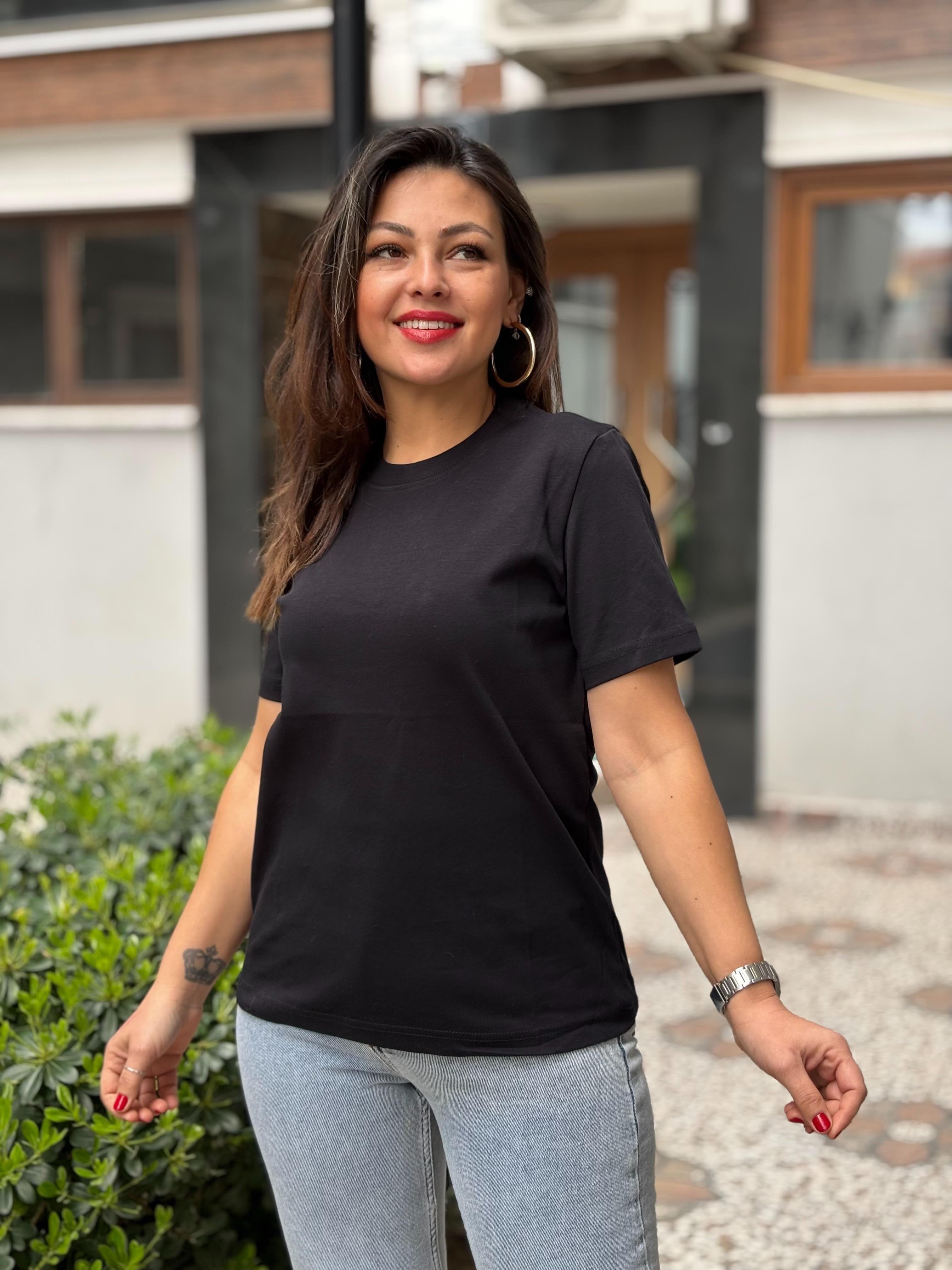 Siyah Orj Marka Basic Tişört