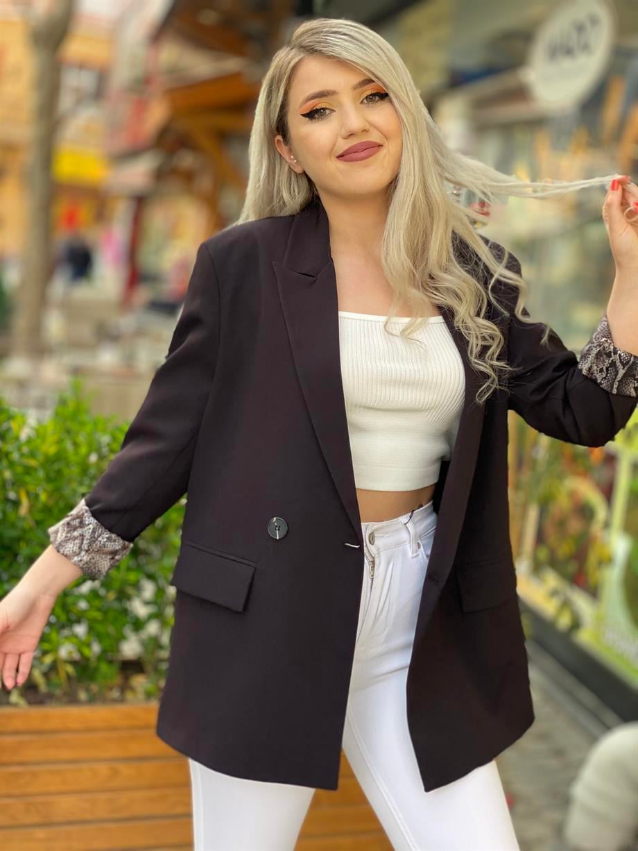 Siyah Oversize Kalıp Ceket