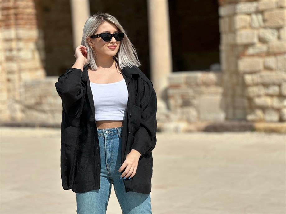 Siyah Salaş Gömlek