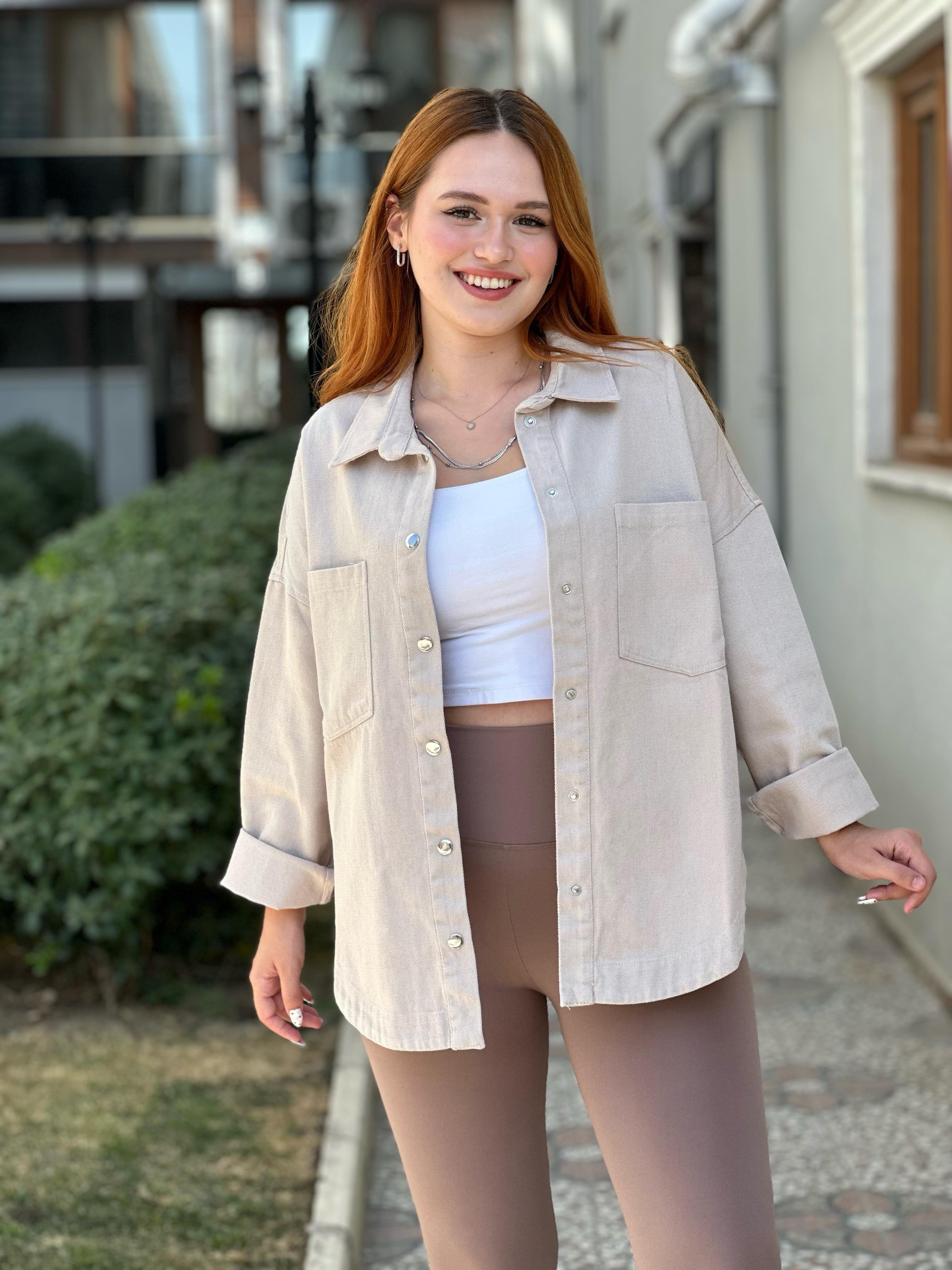 Taş Gabardin Gömlek 