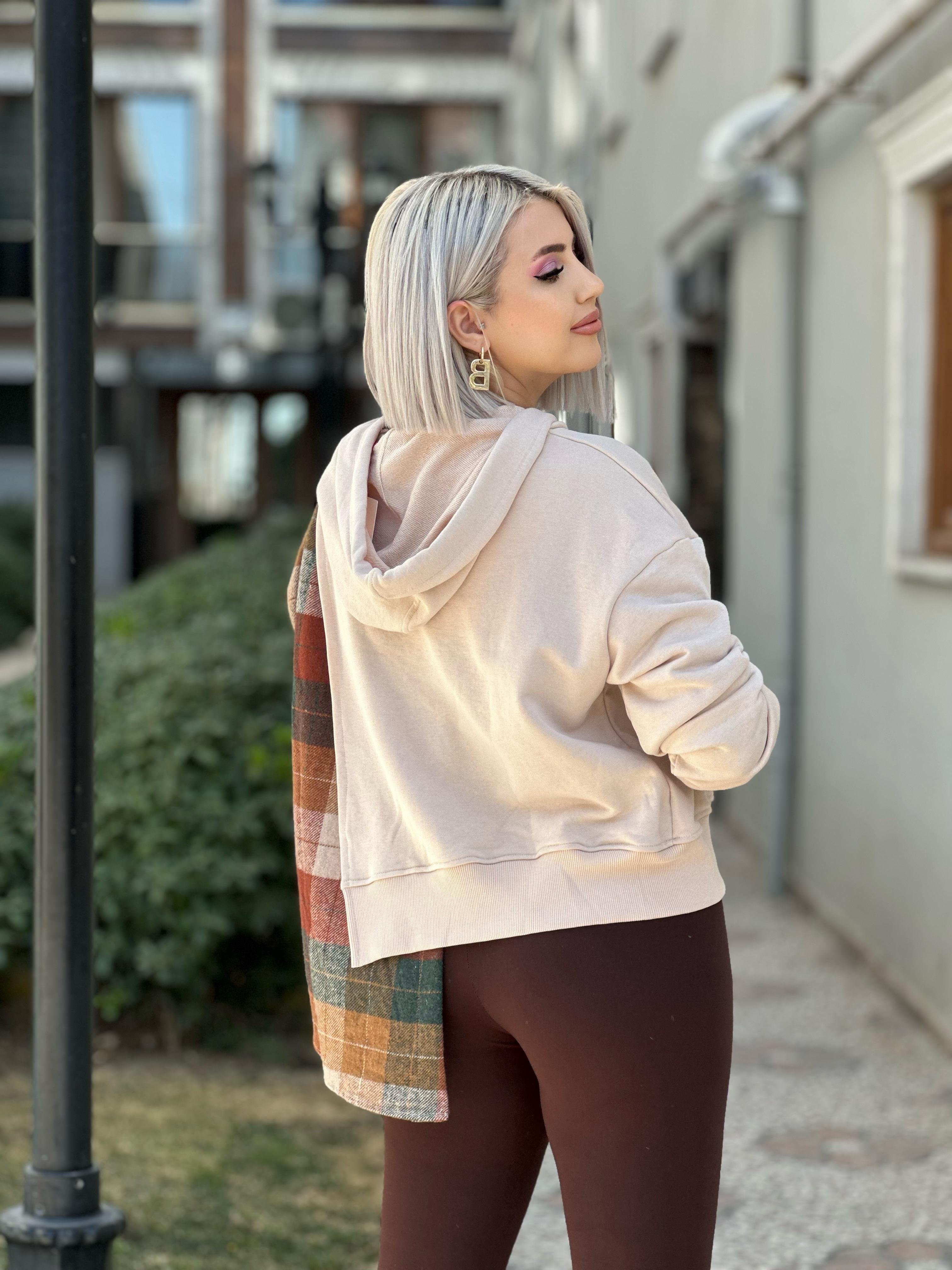 Tasarım Ekoseli Sweat