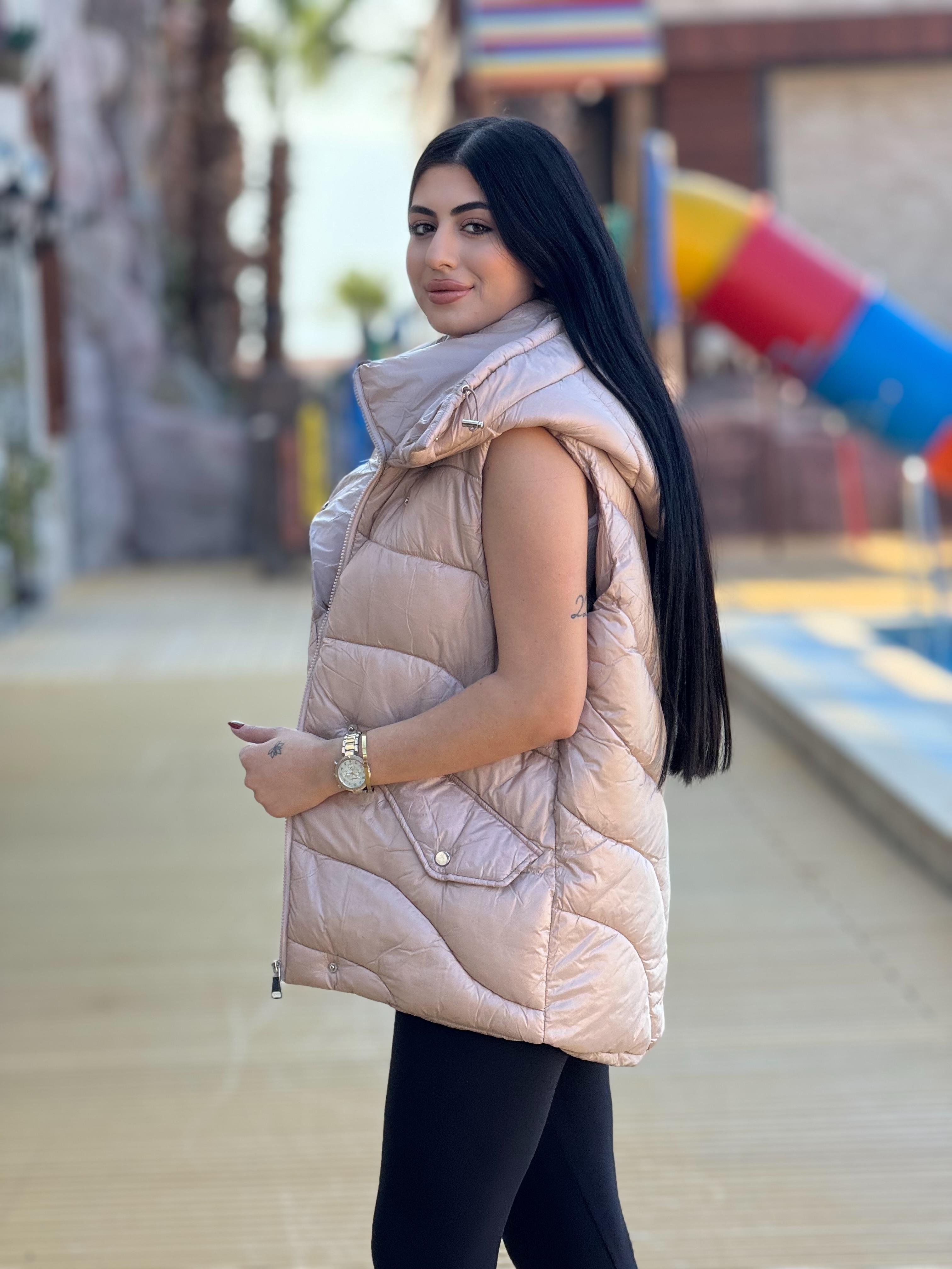 Tasarım İhracat Krem Yelek