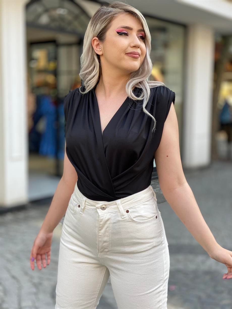 Tasarım Siyah Bodysuit 