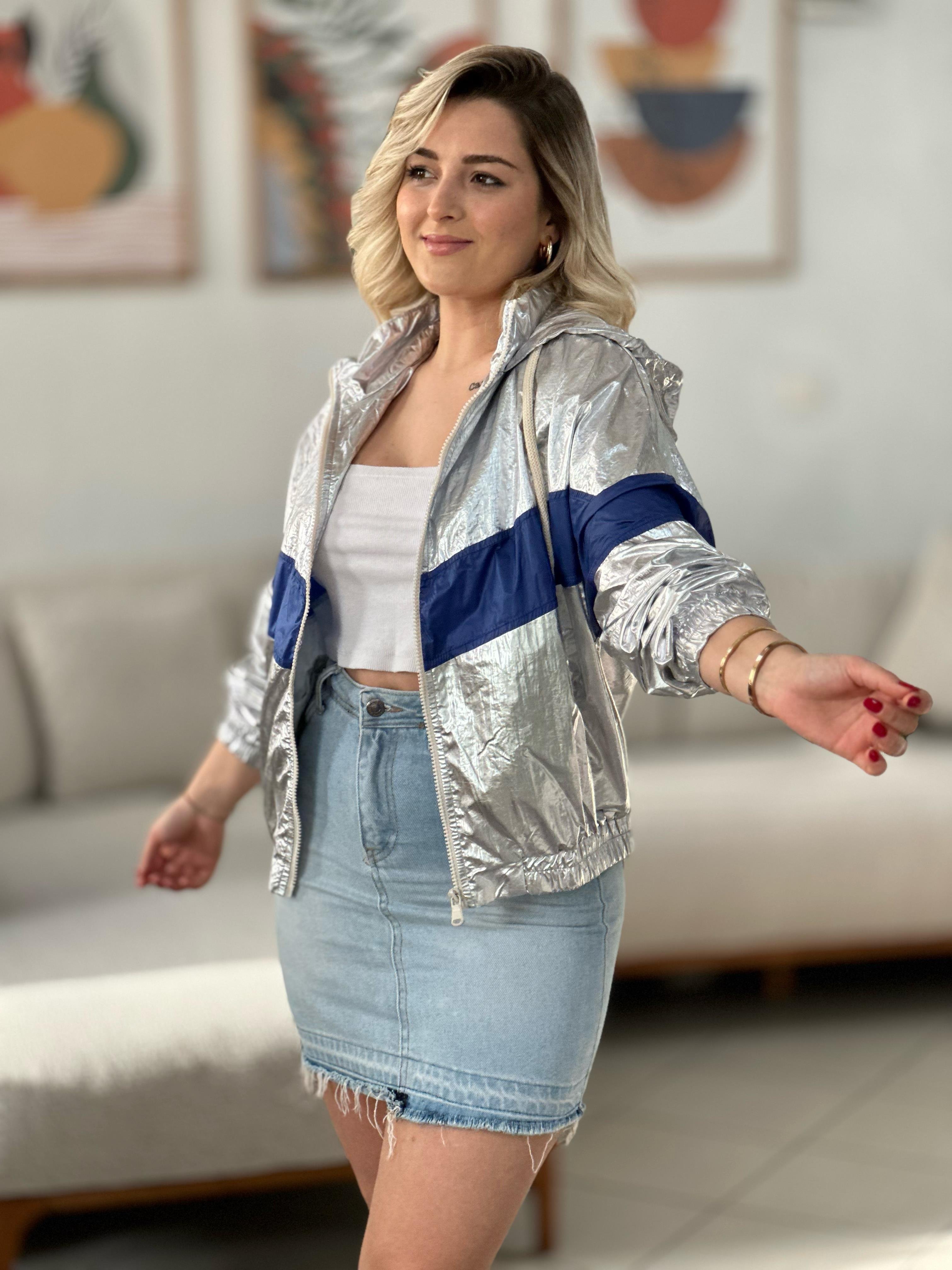 Varaklı Garnili Yağmurluk