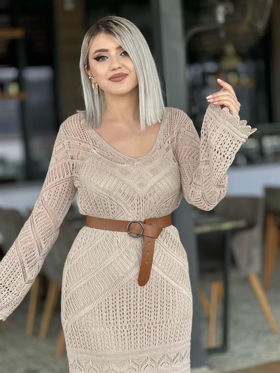 Vizon Ajurlu Elbise