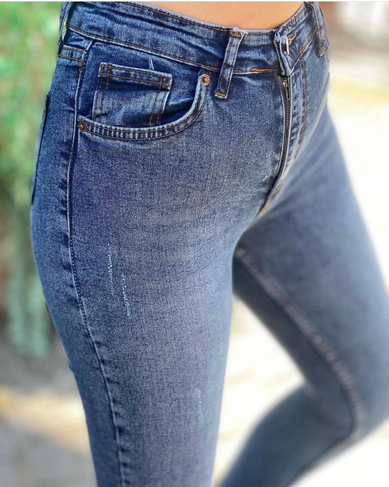 Yüksek Bel Lilralı Dar Paça Jean