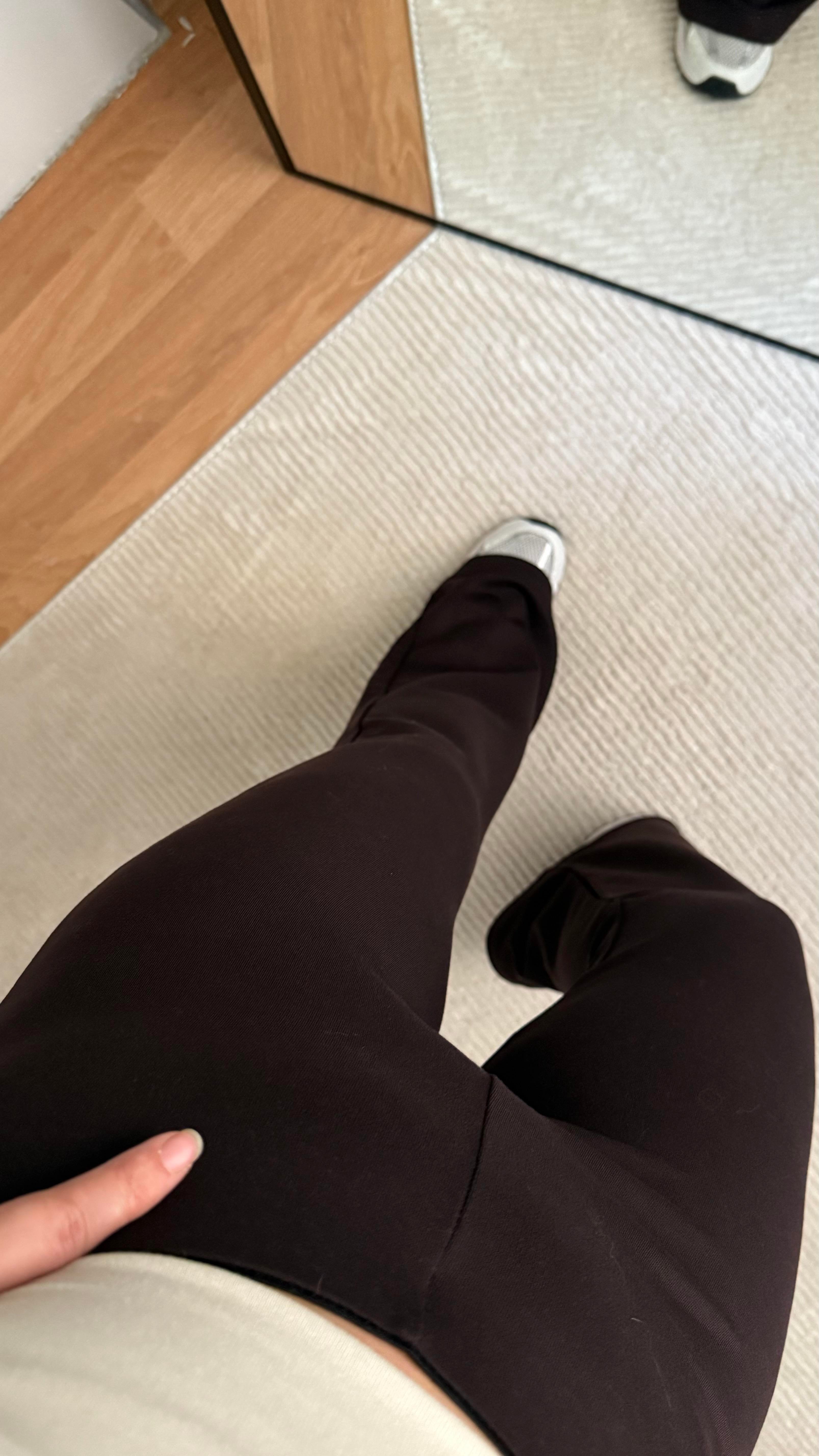 Acı Kahve Çelik Örme Wide Leg Tayt Pantolon