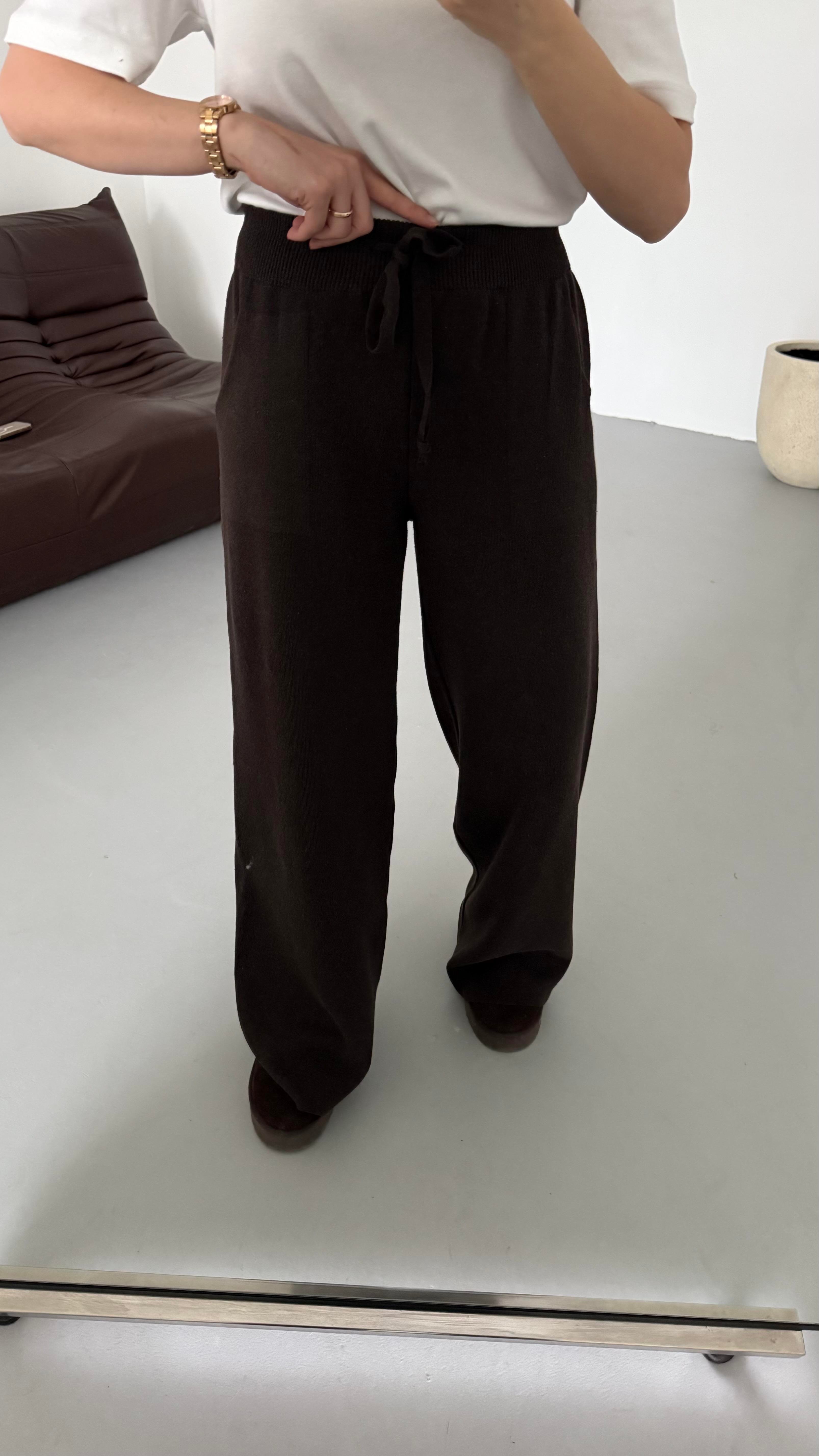 Acı Kahve Çift Fermuar Çelik Örme Takım