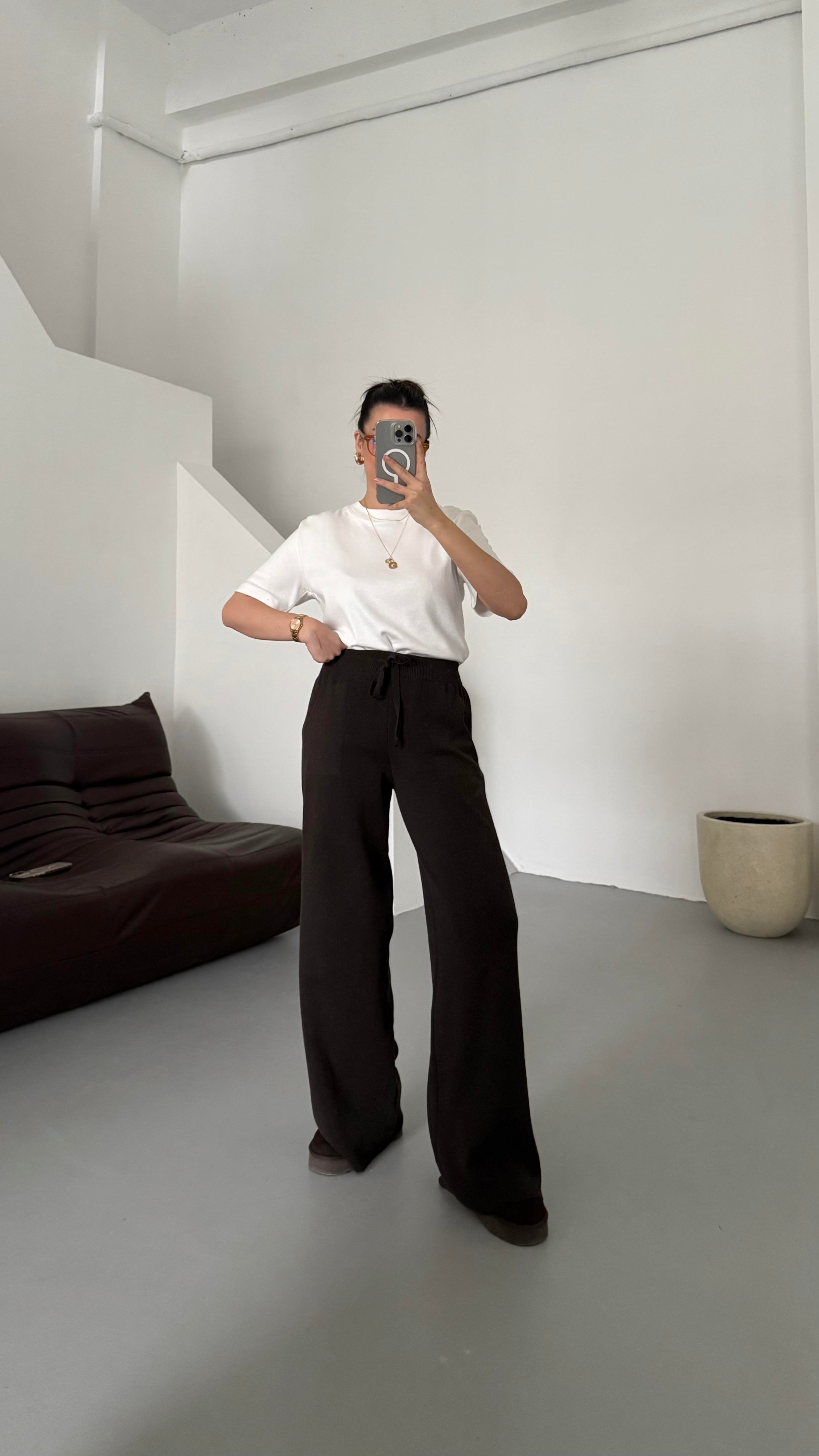 Acı Kahve Çift Fermuar Çelik Örme Takım