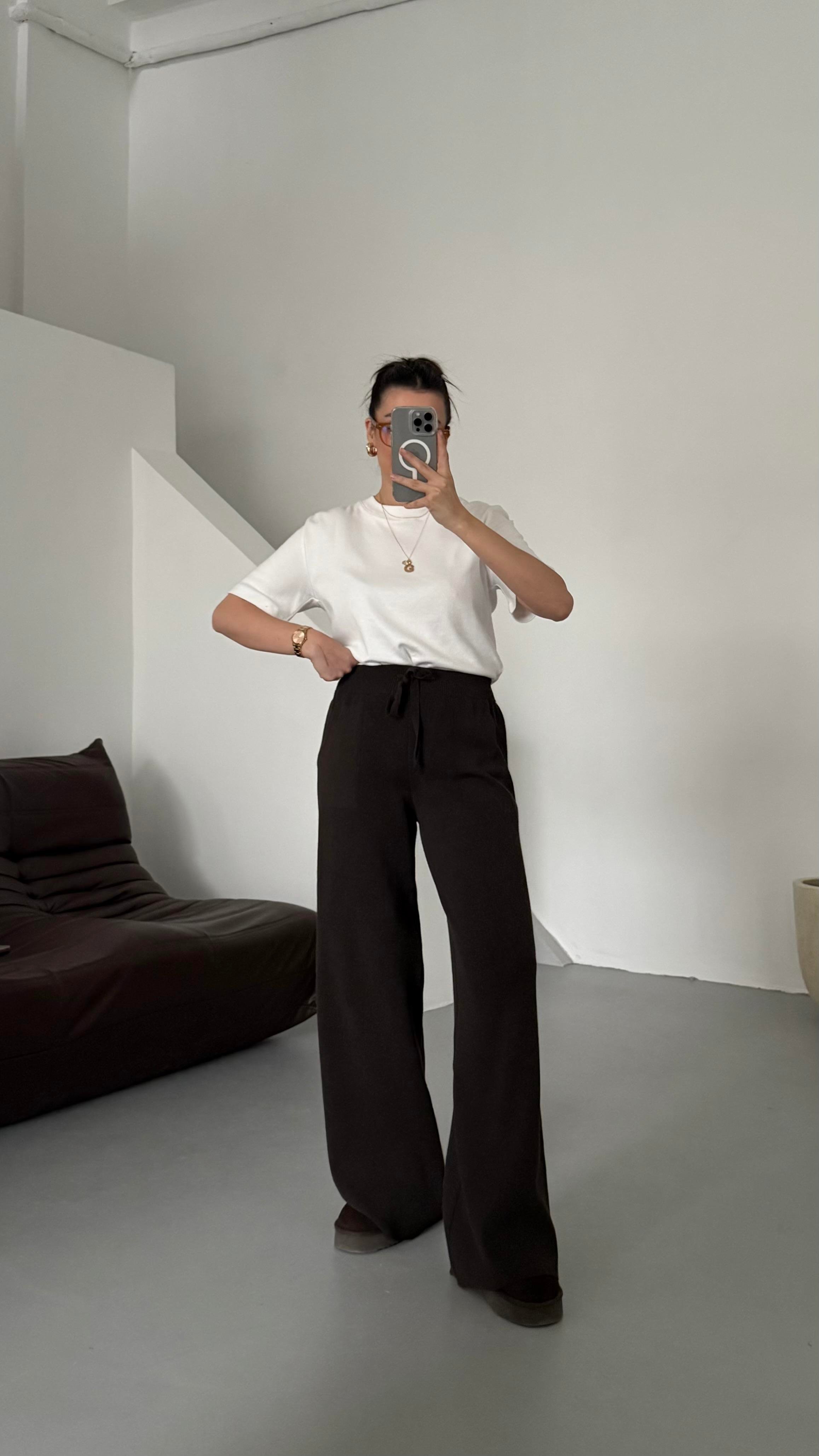 Acı Kahve Çift Fermuar Çelik Örme Takım