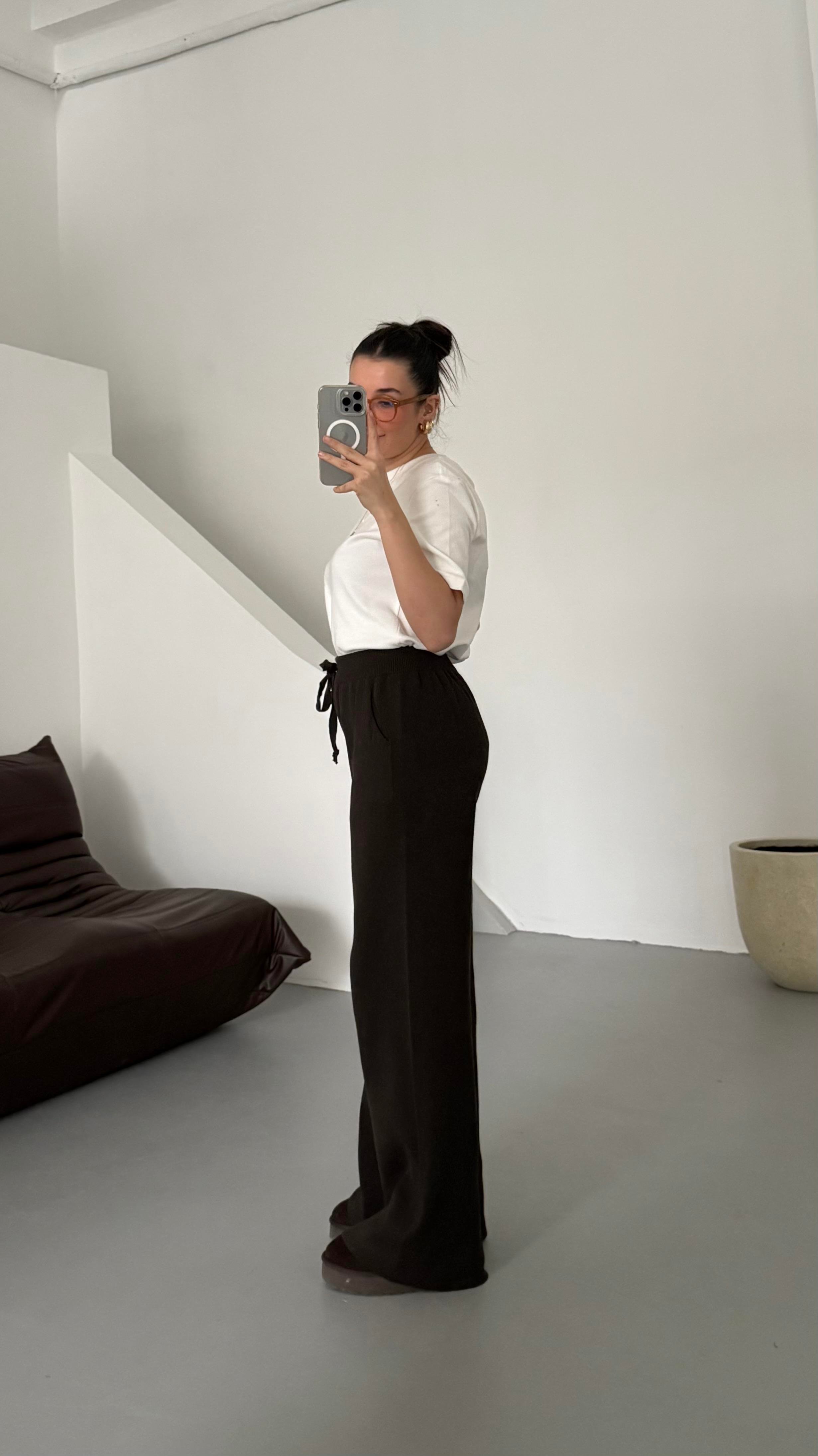 Acı Kahve Çift Fermuar Çelik Örme Takım