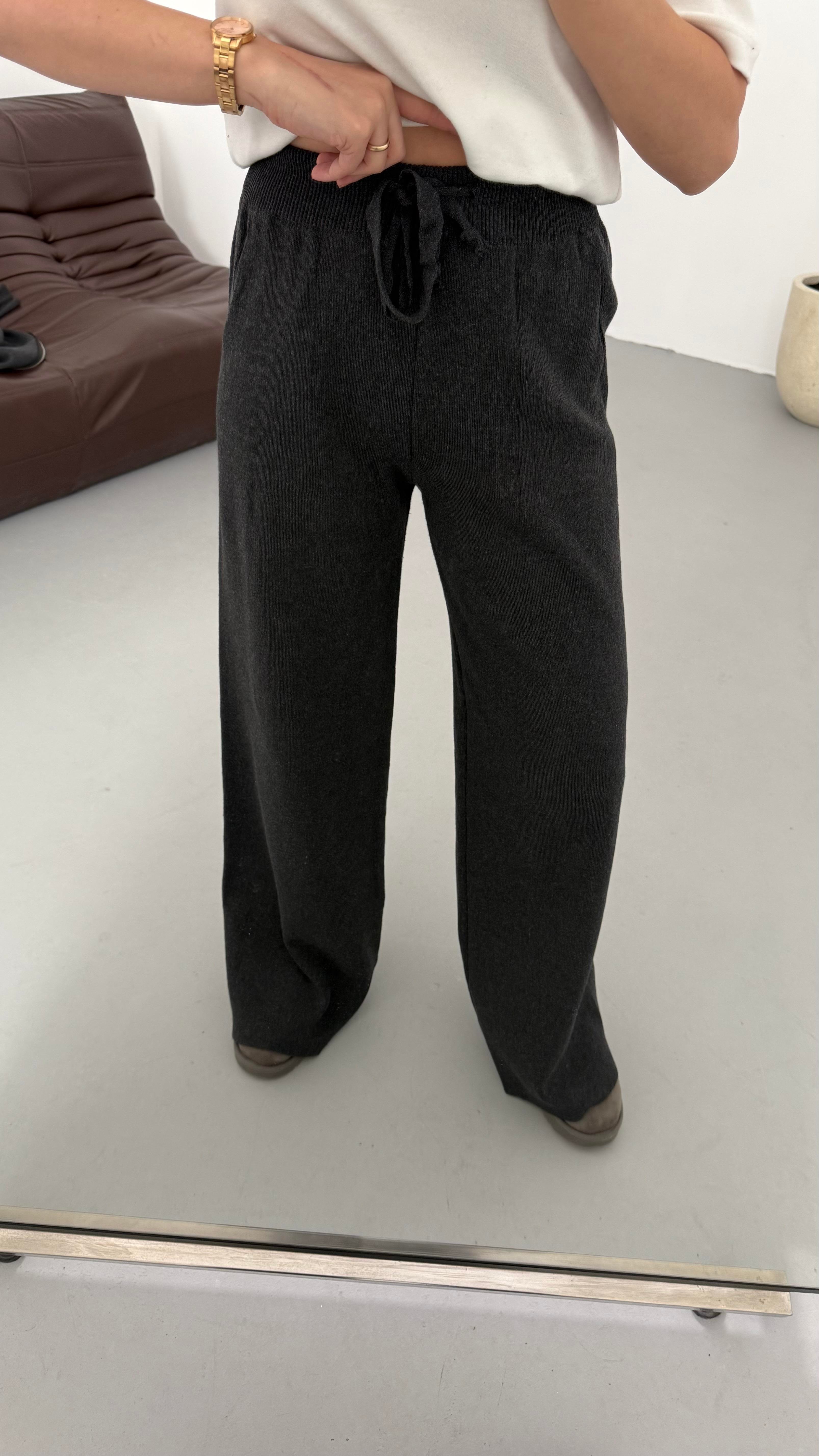 Antrasit Çift Fermuar Çelik Örme Takım