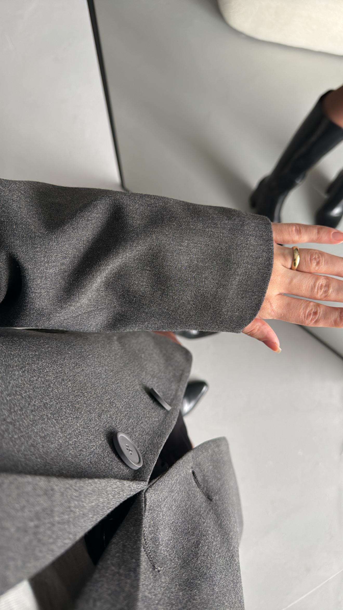 Antrasit Oversıze Blazer Ceket