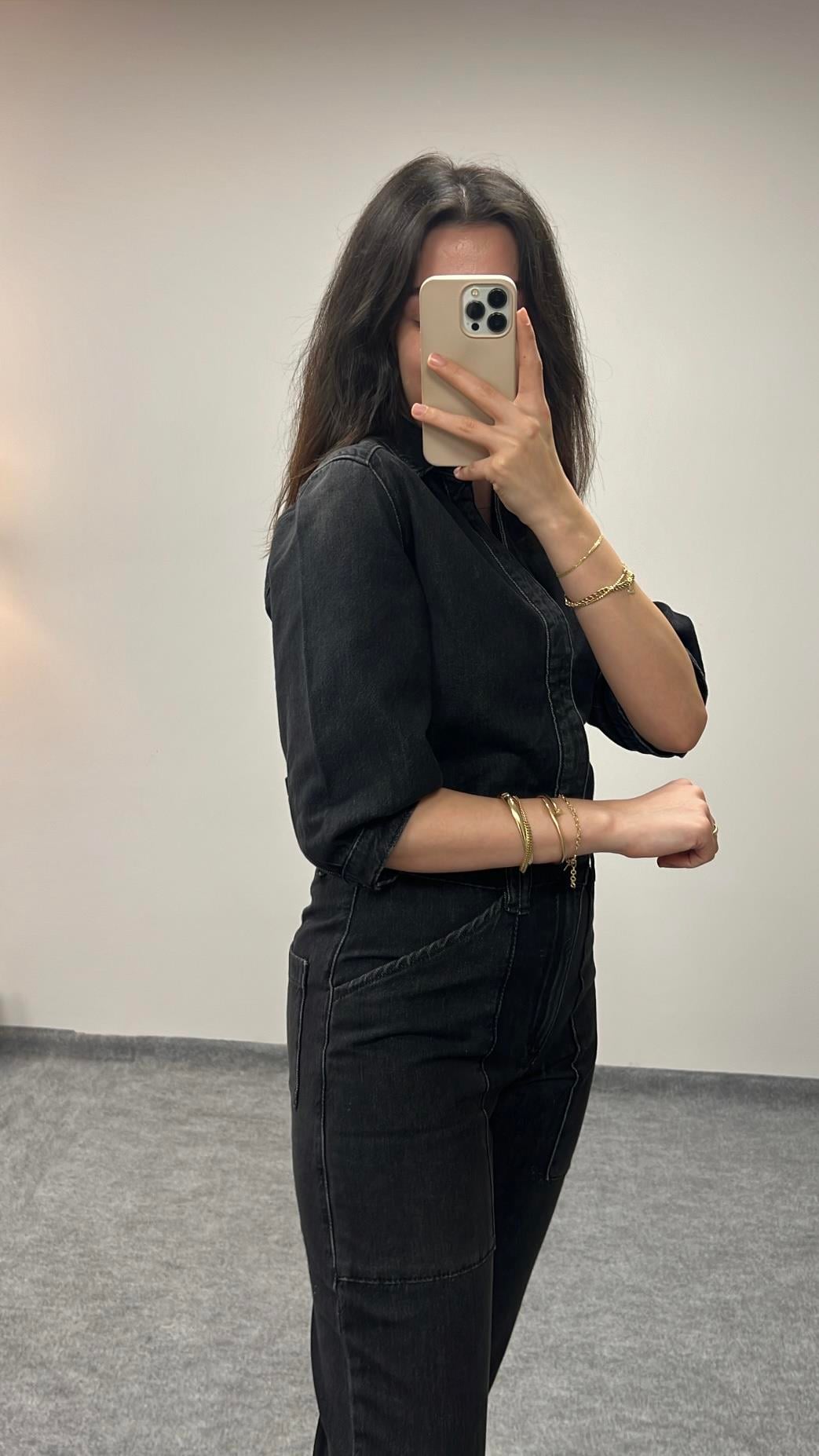 BAHS ANTRASİT DENIM TULUM