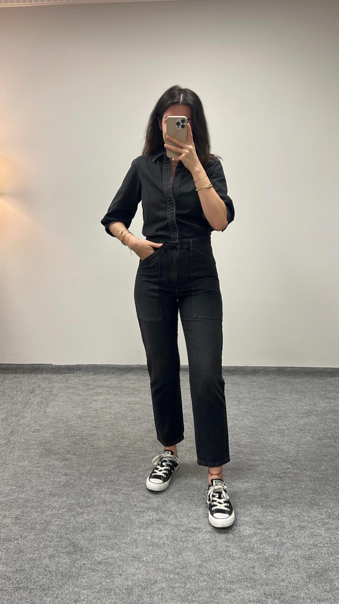 BAHS ANTRASİT DENIM TULUM