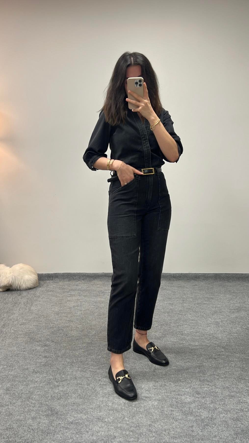 BAHS ANTRASİT DENIM TULUM