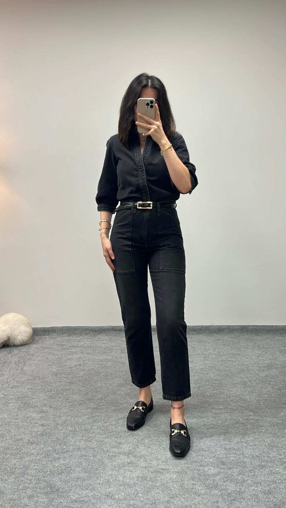 BAHS ANTRASİT DENIM TULUM