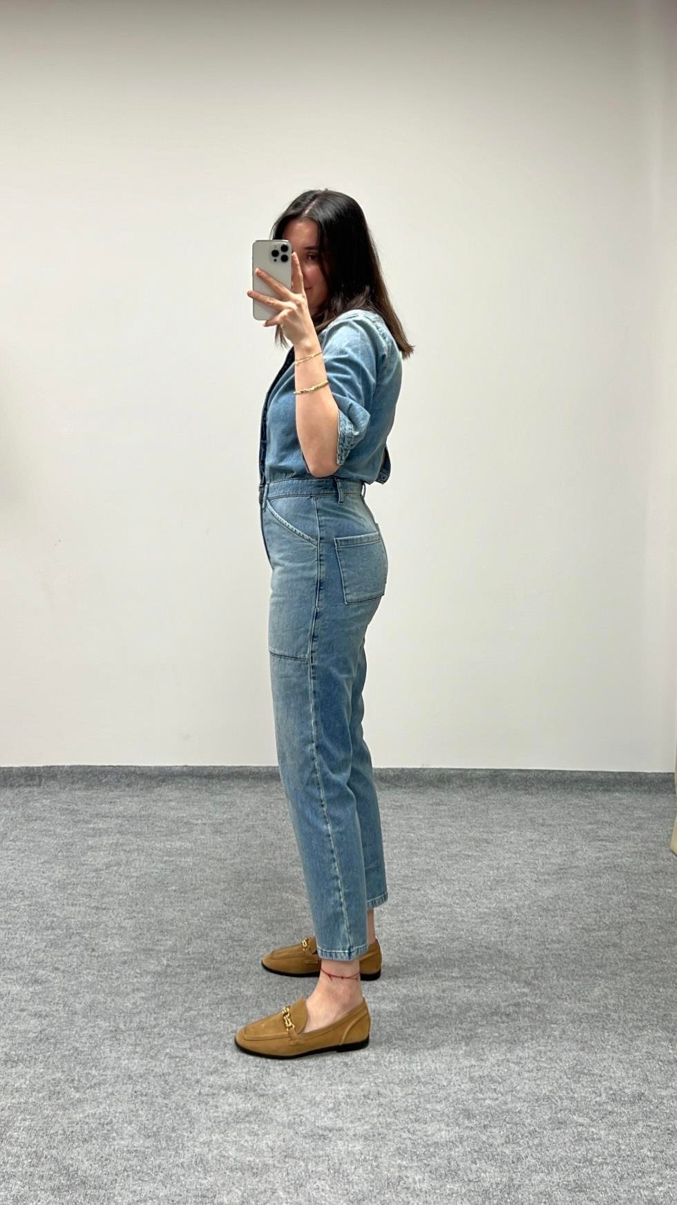 BAHS MAVİ DENIM TULUM